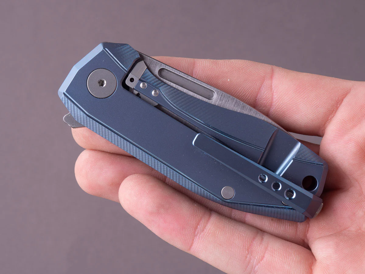 lionSTEEL - Folding Knife - Frame Lock - Nano - MagnaCut - 65mm - Blue Titanium - Image 9