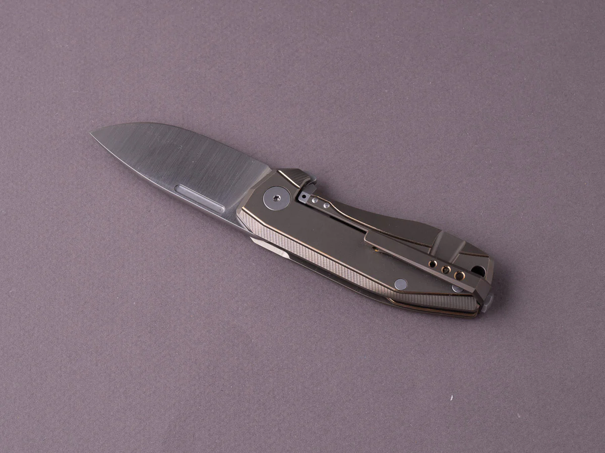 lionSTEEL - Folding Knife - Frame Lock - Nano - MagnaCut - 65mm - Bronze Titanium - Image 4