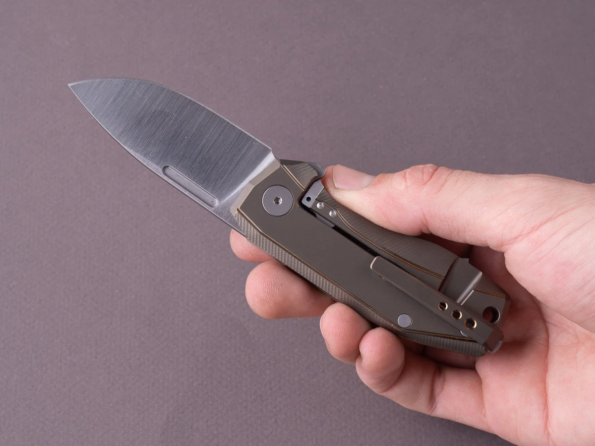 lionSTEEL - Folding Knife - Frame Lock - Nano - MagnaCut - 65mm - Bronze Titanium - Image 6
