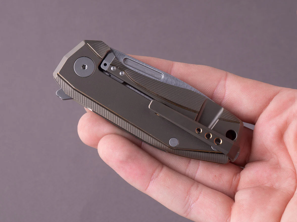 lionSTEEL - Folding Knife - Frame Lock - Nano - MagnaCut - 65mm - Bronze Titanium - Image 9