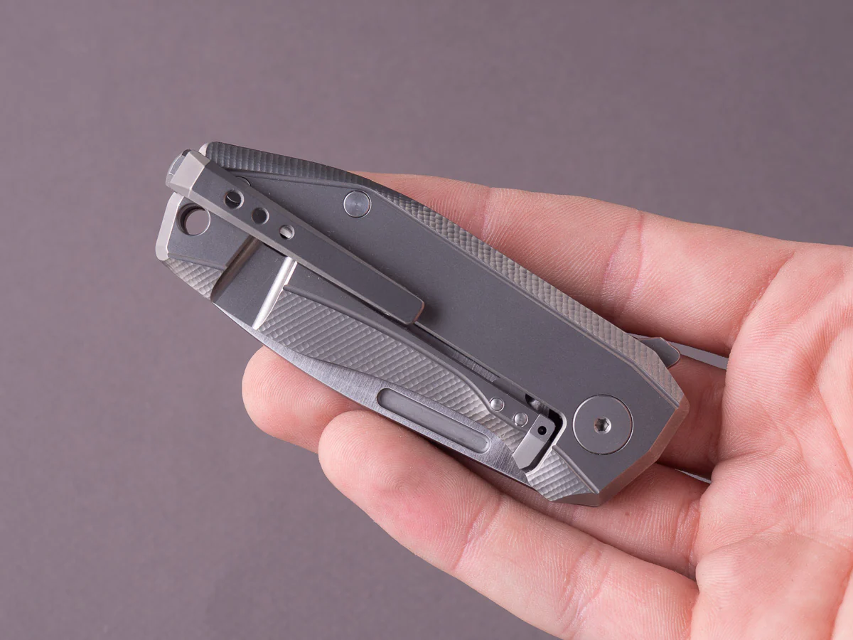 lionSTEEL - Folding Knife - Frame Lock - Nano - MagnaCut - 65mm - Canvas Micarta & Titanium - Image 9