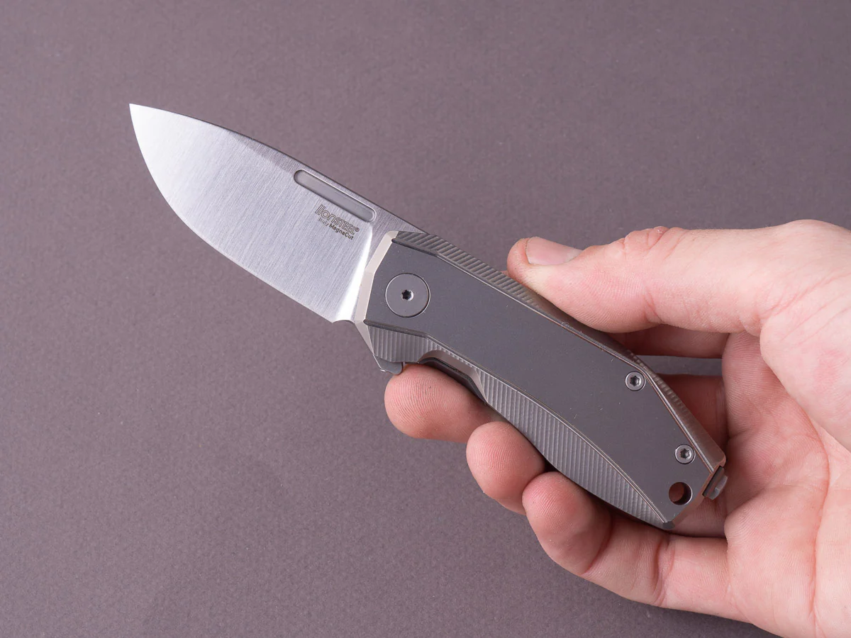 lionSTEEL - Folding Knife - Frame Lock - Nano - MagnaCut - 65mm - Silver Titanium - Image 5