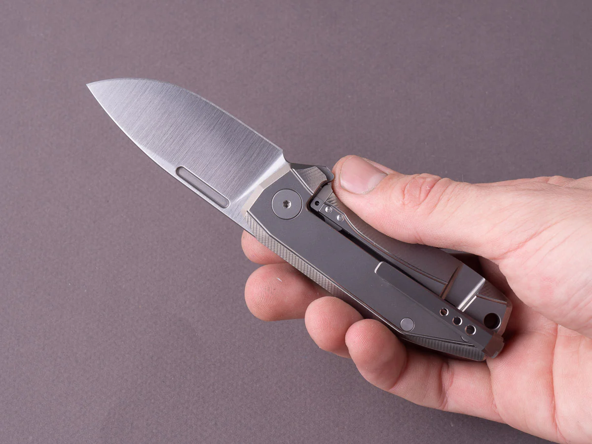 lionSTEEL - Folding Knife - Frame Lock - Nano - MagnaCut - 65mm - Silver Titanium - Image 6