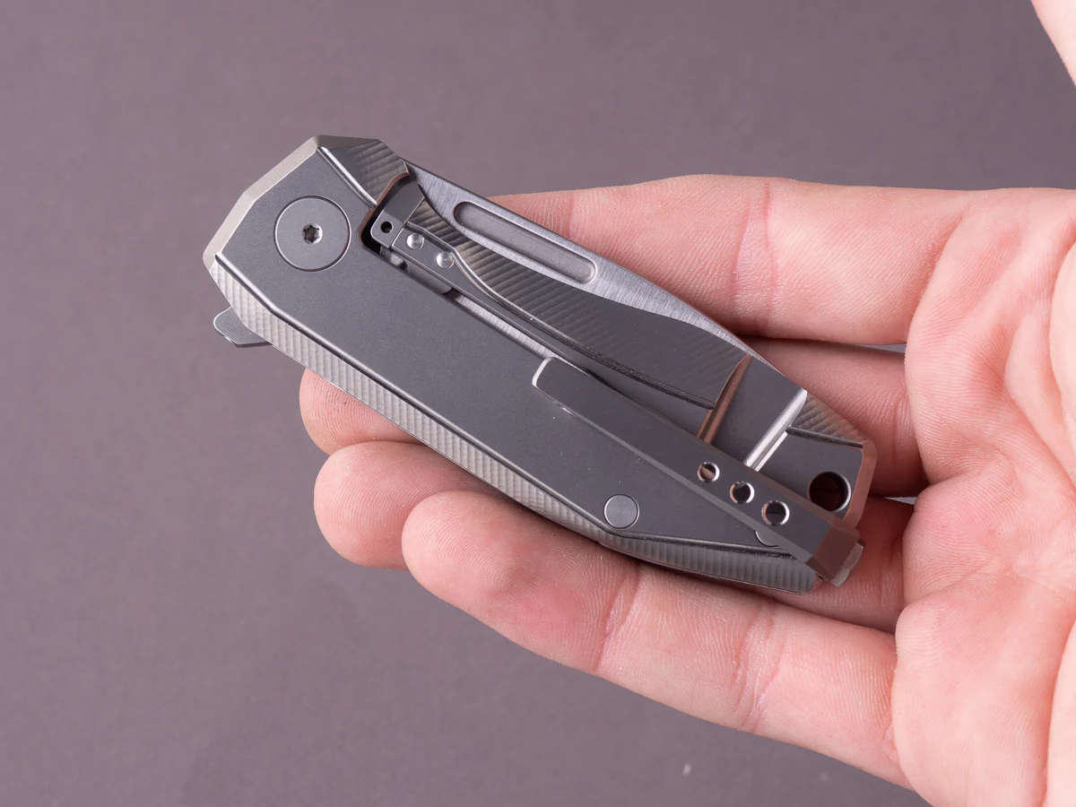 lionSTEEL - Folding Knife - Frame Lock - Nano - MagnaCut - 65mm - Silver Titanium - Image 9