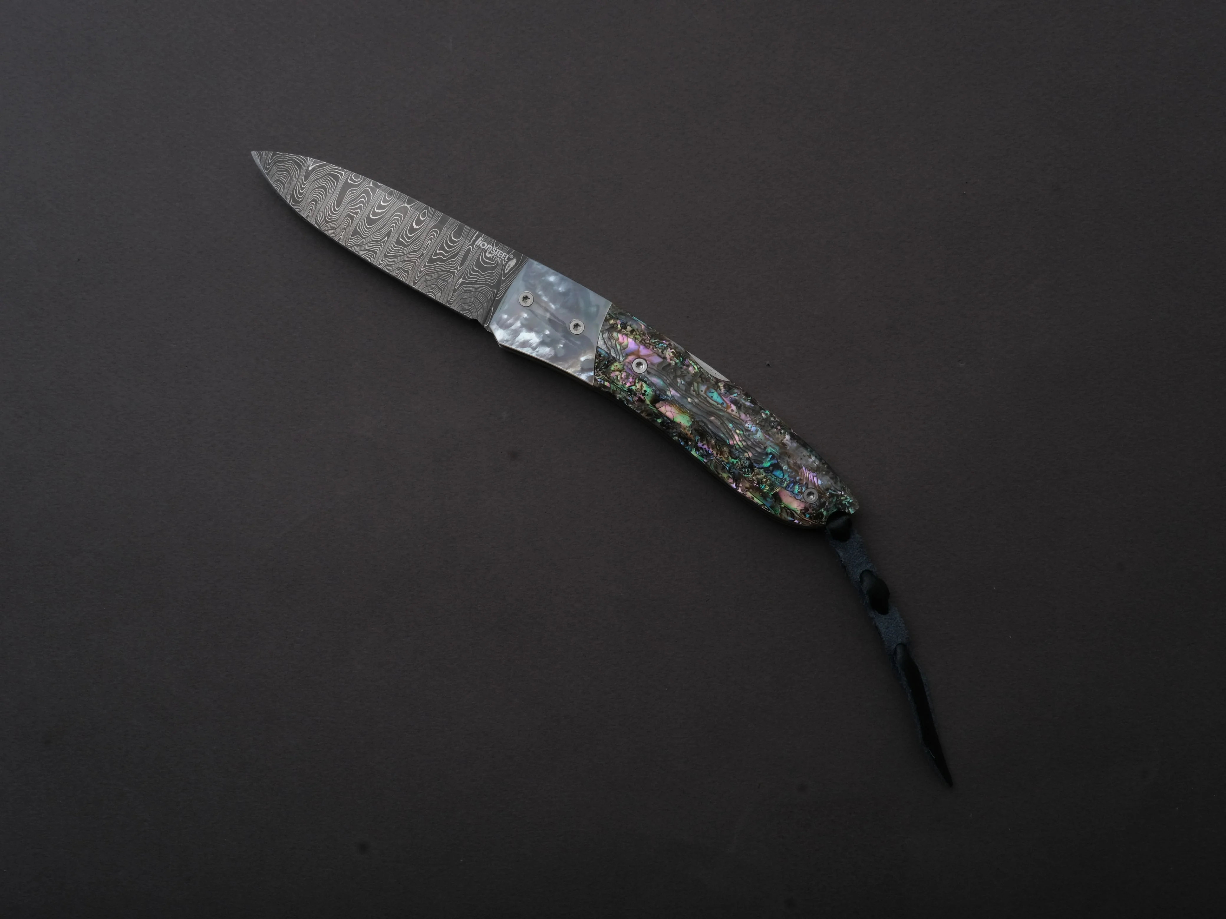 lionSTEEL - Folding Knife - Opera 74mm - D2 - Lock Back - Mother of Pearl & Abalone - Image 2