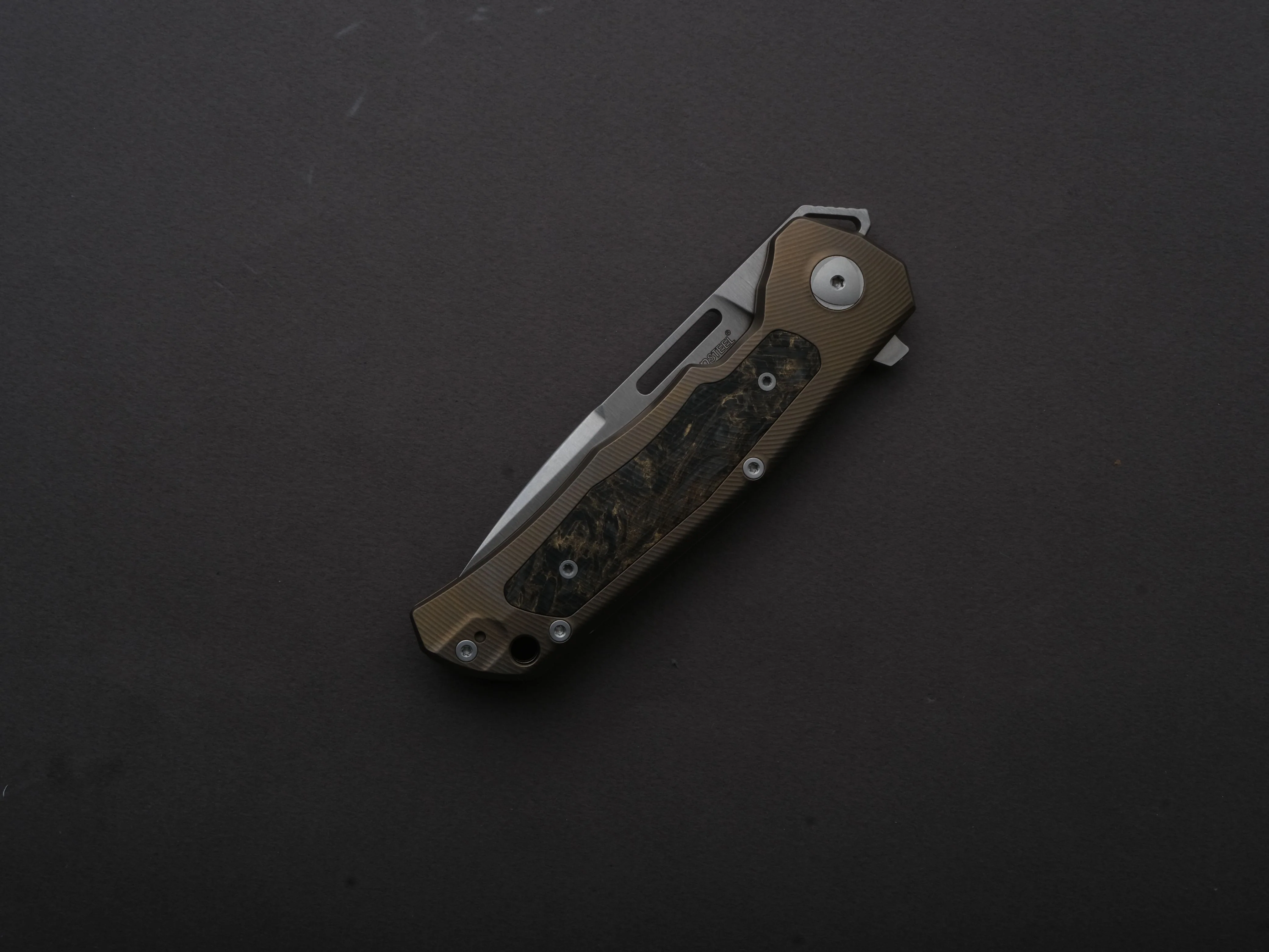 LionSTEEL - Folding Knife - Q4TTRO - Frame Lock - Magnacut - 84mm - Bronze Titanium - Image 6