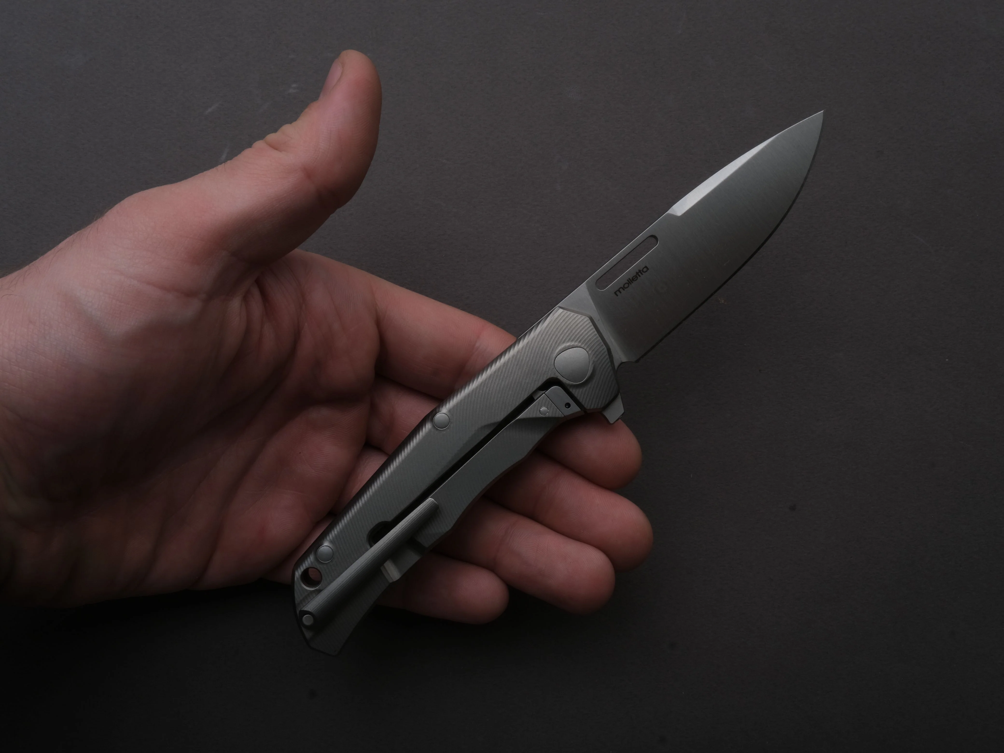 LionSTEEL - Folding Knife - Q4TTRO - Frame Lock - Magnacut - 84mm - Natural Canvas - Image 3