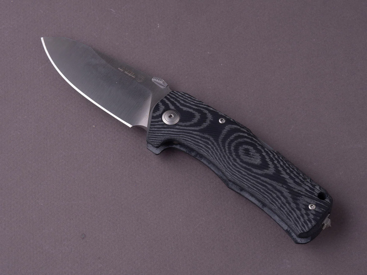 lionSTEEL - SOLID Folding Knife - TM1 - 90mm - Sleipner - Lock Back - Black Micarta