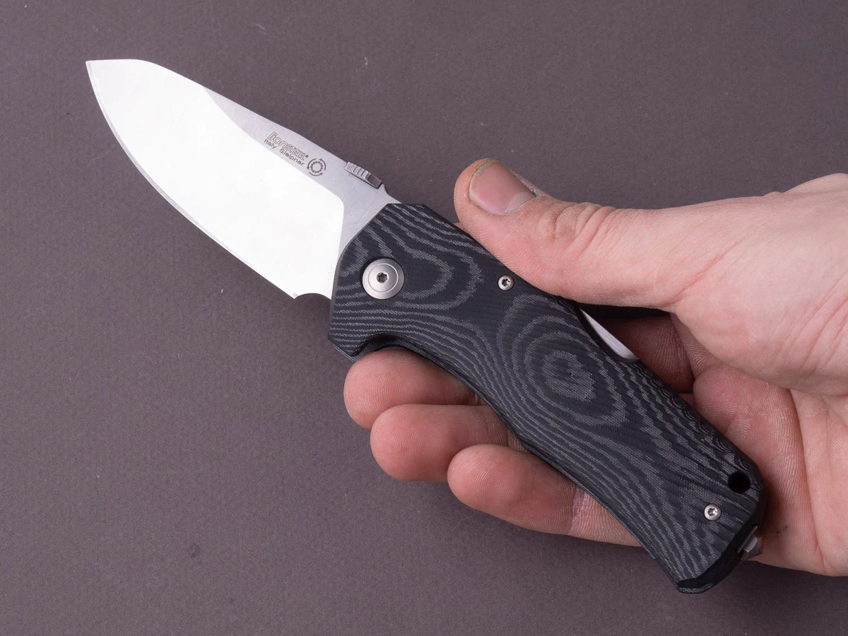 lionSTEEL - SOLID Folding Knife - TM1 - 90mm - Sleipner - Lock Back - Black Micarta - Image 5
