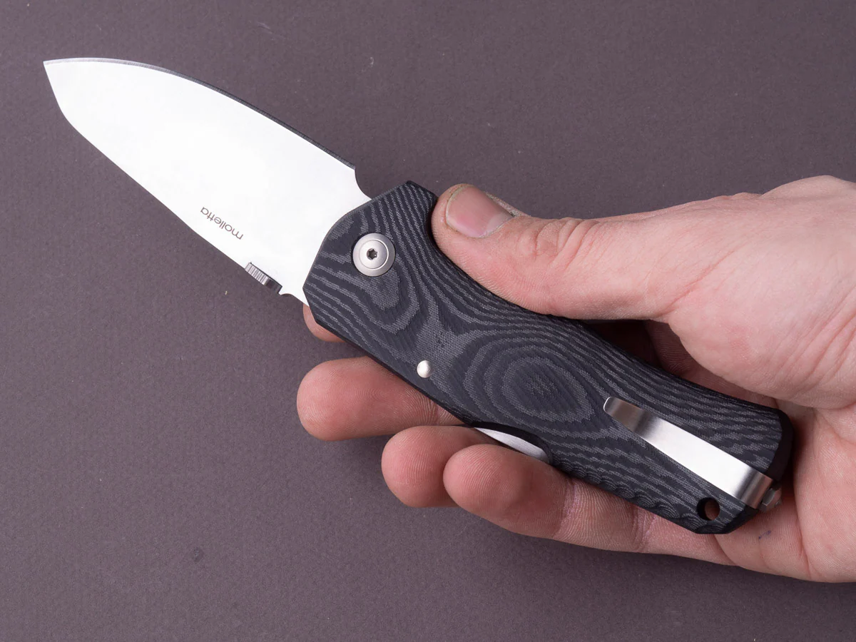 lionSTEEL - SOLID Folding Knife - TM1 - 90mm - Sleipner - Lock Back - Black Micarta - Image 6