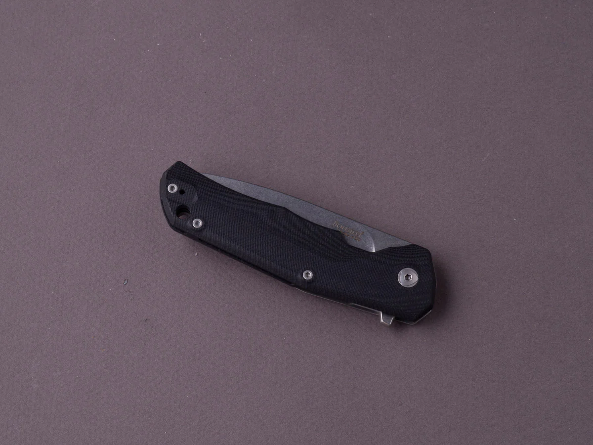 lionSTEEL - Folding Knife - TRE - 74mm - M390 - Frame Lock - Black G10 & Titanium - Stonewashed - Image 2