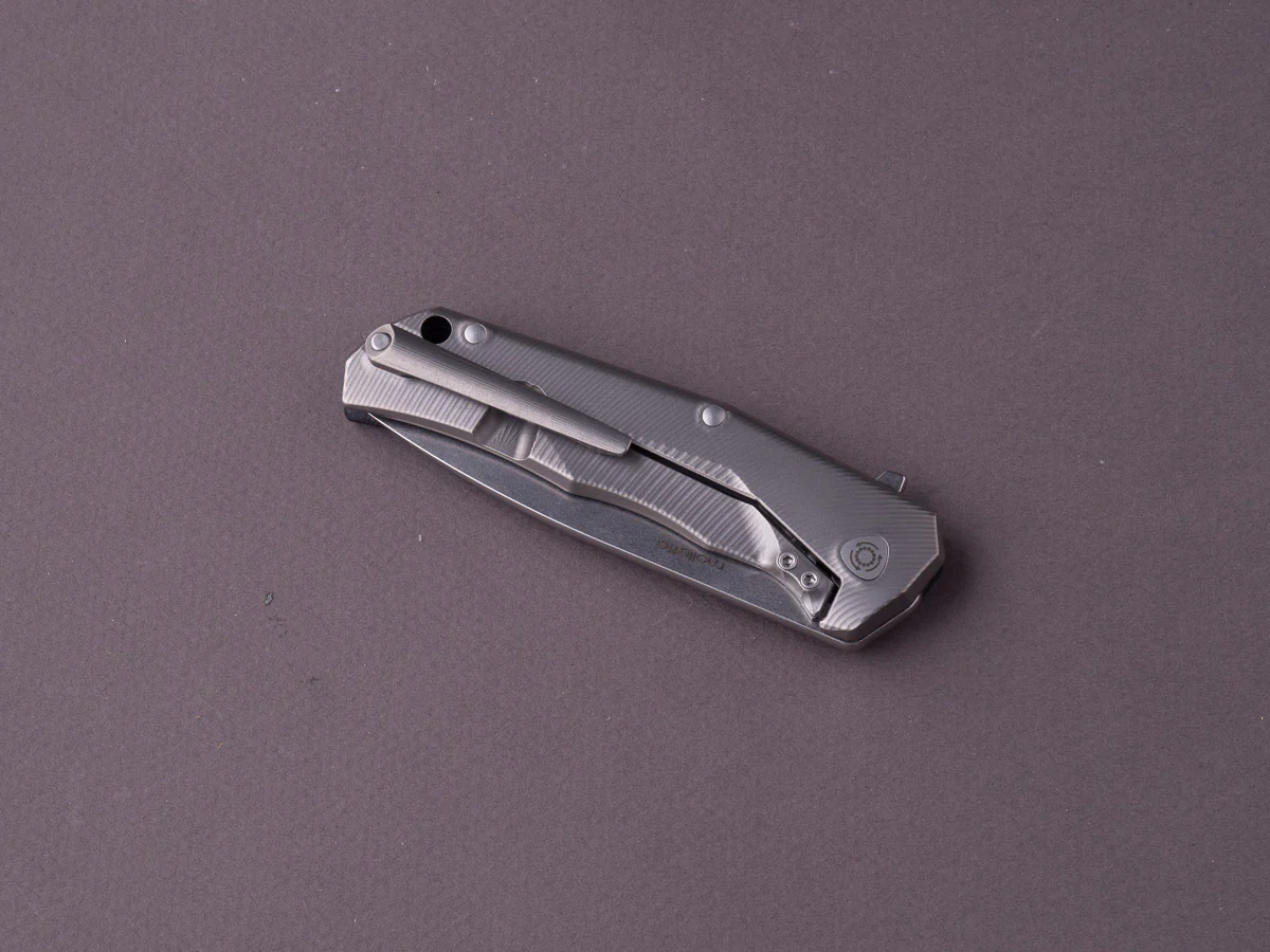 lionSTEEL - Folding Knife - TRE - 74mm - M390 - Frame Lock - Black G10 & Titanium - Stonewashed - Image 3