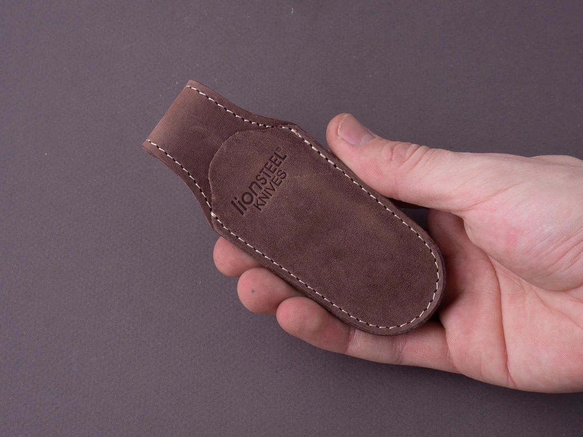 lionSTEEL - Magnetic Leather Sheath /w Clip - Brown - Image 4