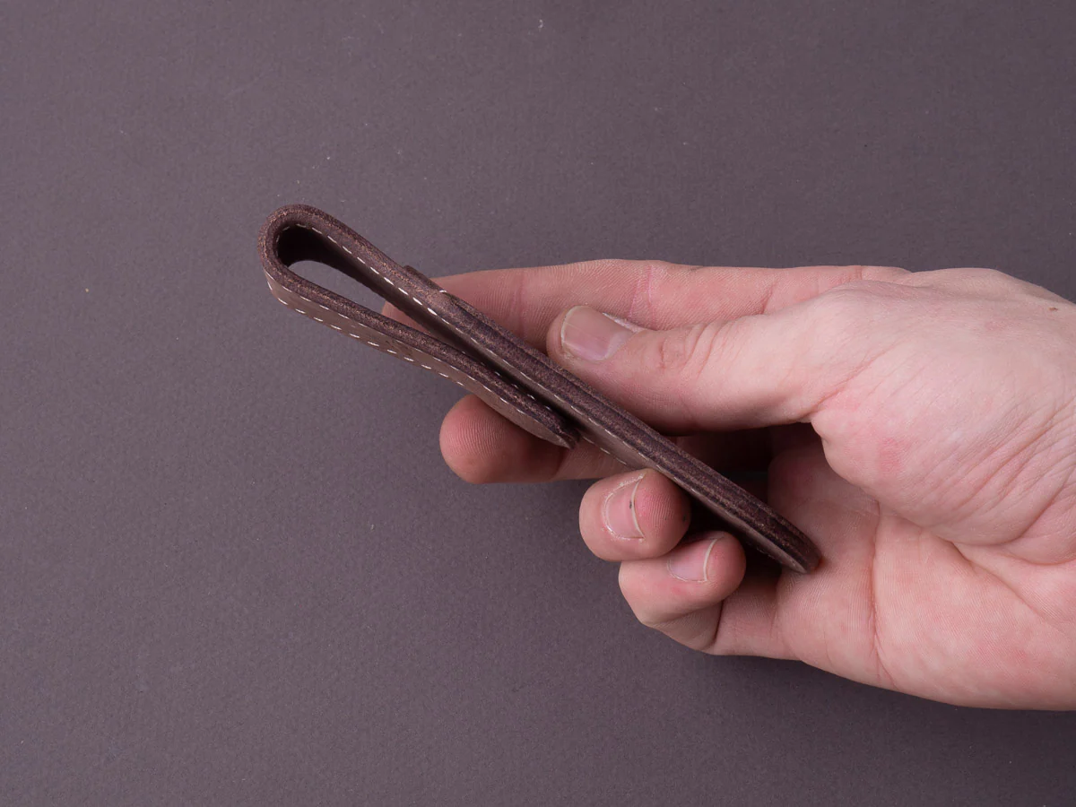 lionSTEEL - Magnetic Leather Sheath /w Clip - Brown - Image 5