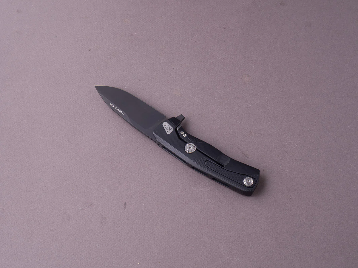 lionSTEEL - SOLID Folding Knife - Frame Lock - ROK - M390 - 85mm - Black Aluminum - Black MilSpec - Image 2