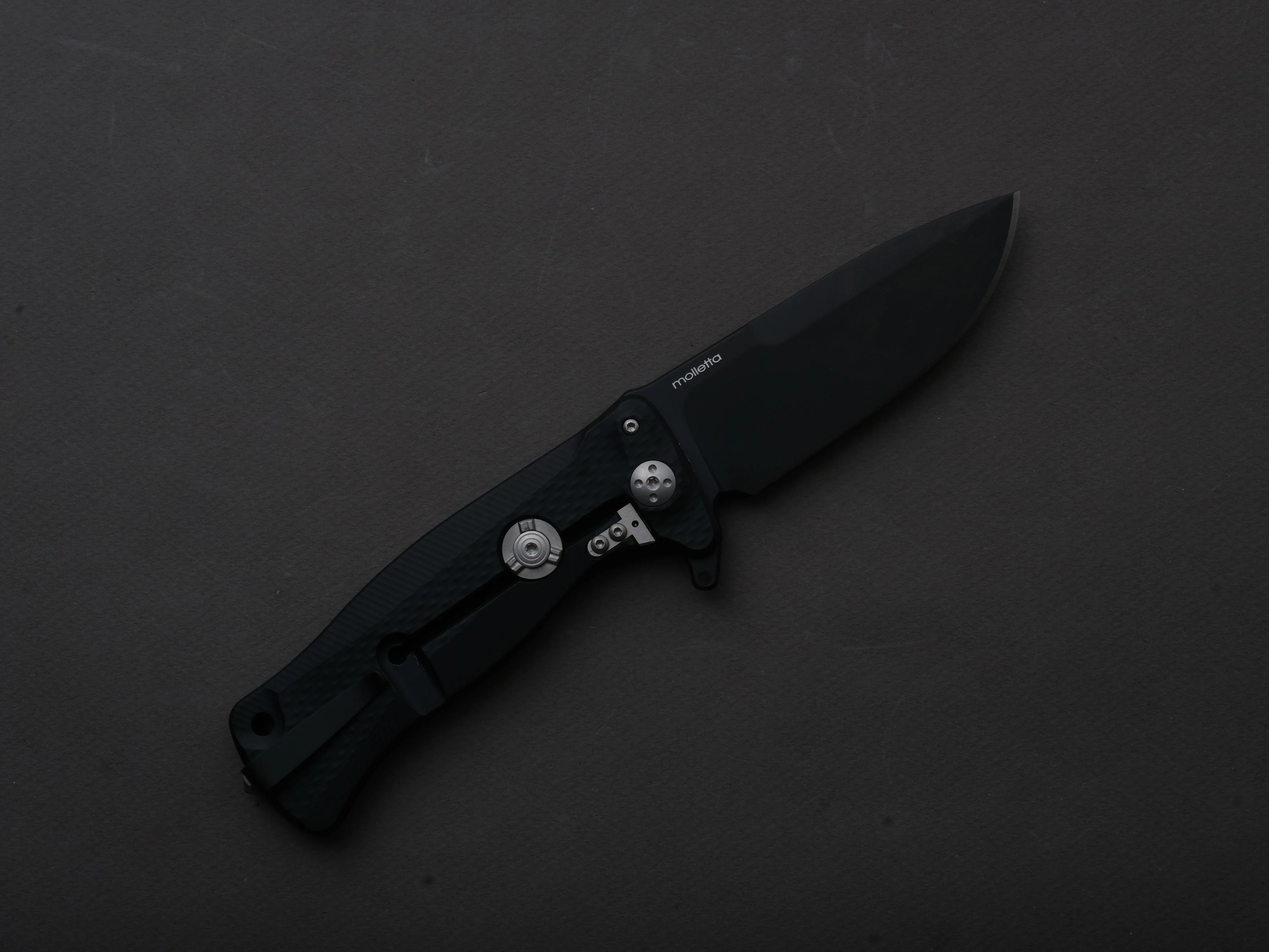 lionSTEEL - SOLID Folding Knife - SR11 - Sleipner - 90mm - Black Aluminum - Black Mil Spec - Image 2