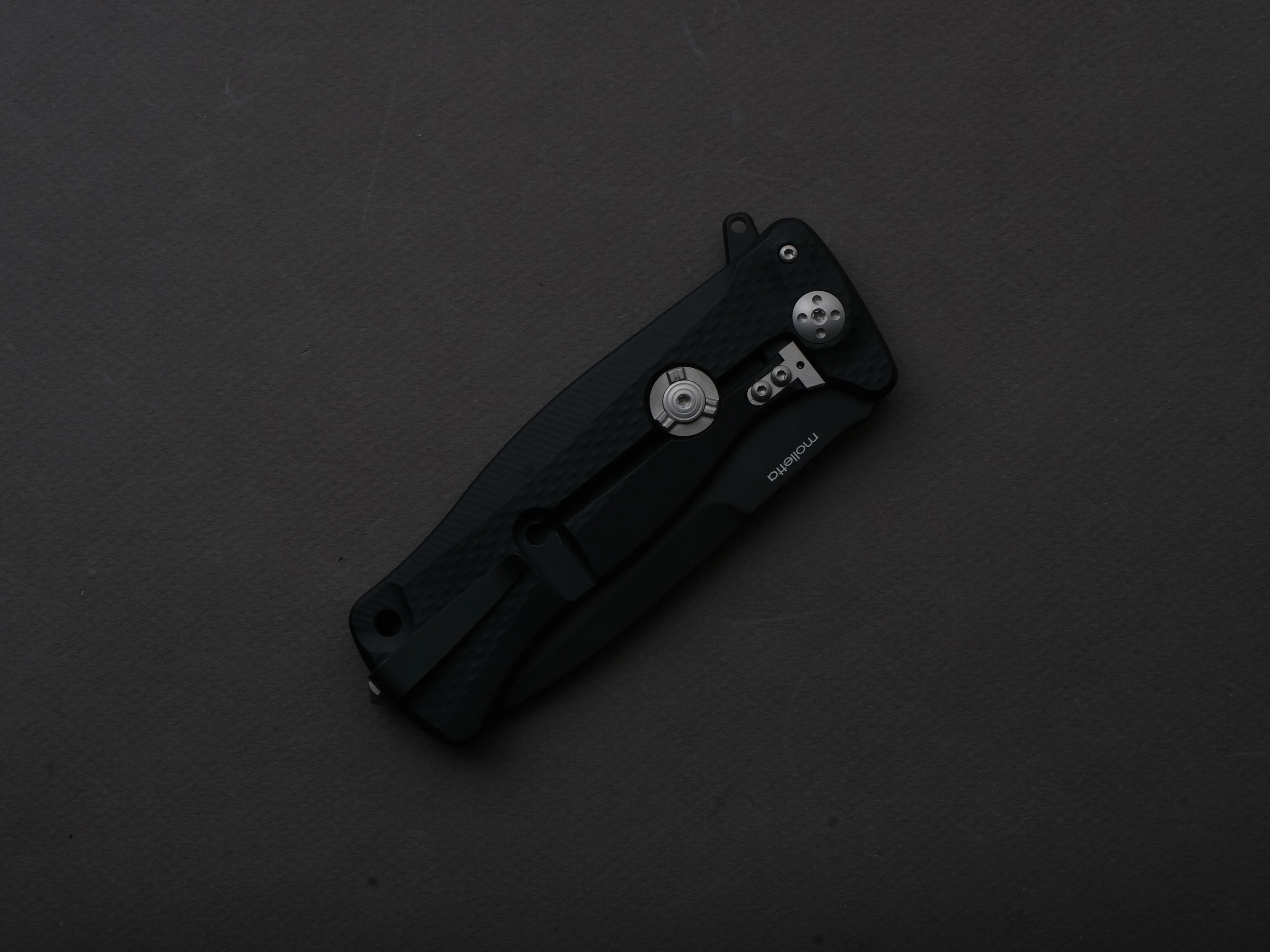 lionSTEEL - SOLID Folding Knife - SR11 - Sleipner - 90mm - Black Aluminum - Black Mil Spec - Image 6