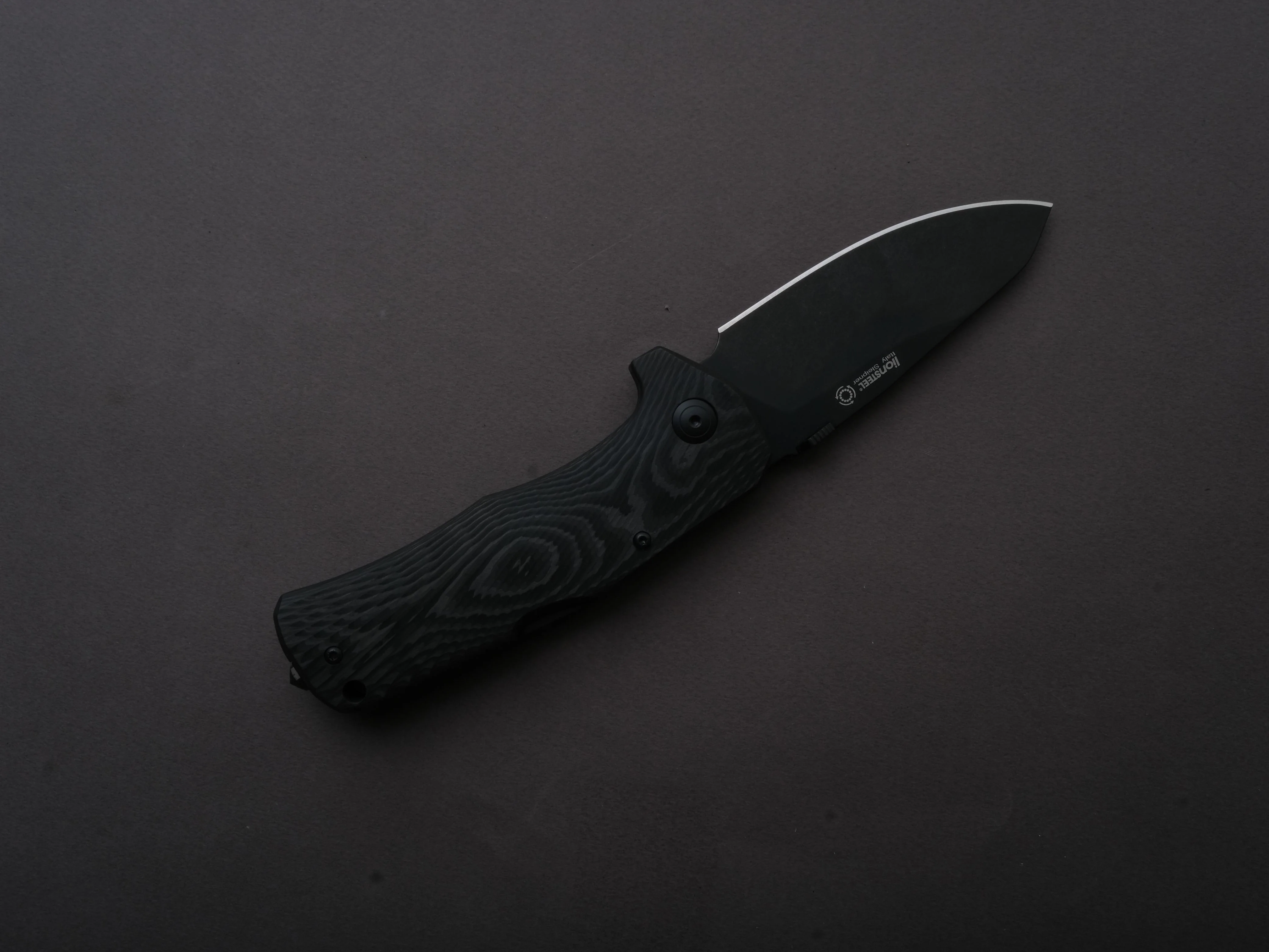 lionSTEEL - SOLID Folding Knife - TM1 - 90mm - Sleipner - Lock Back - Black Micarta - Mil Spec - Image 2