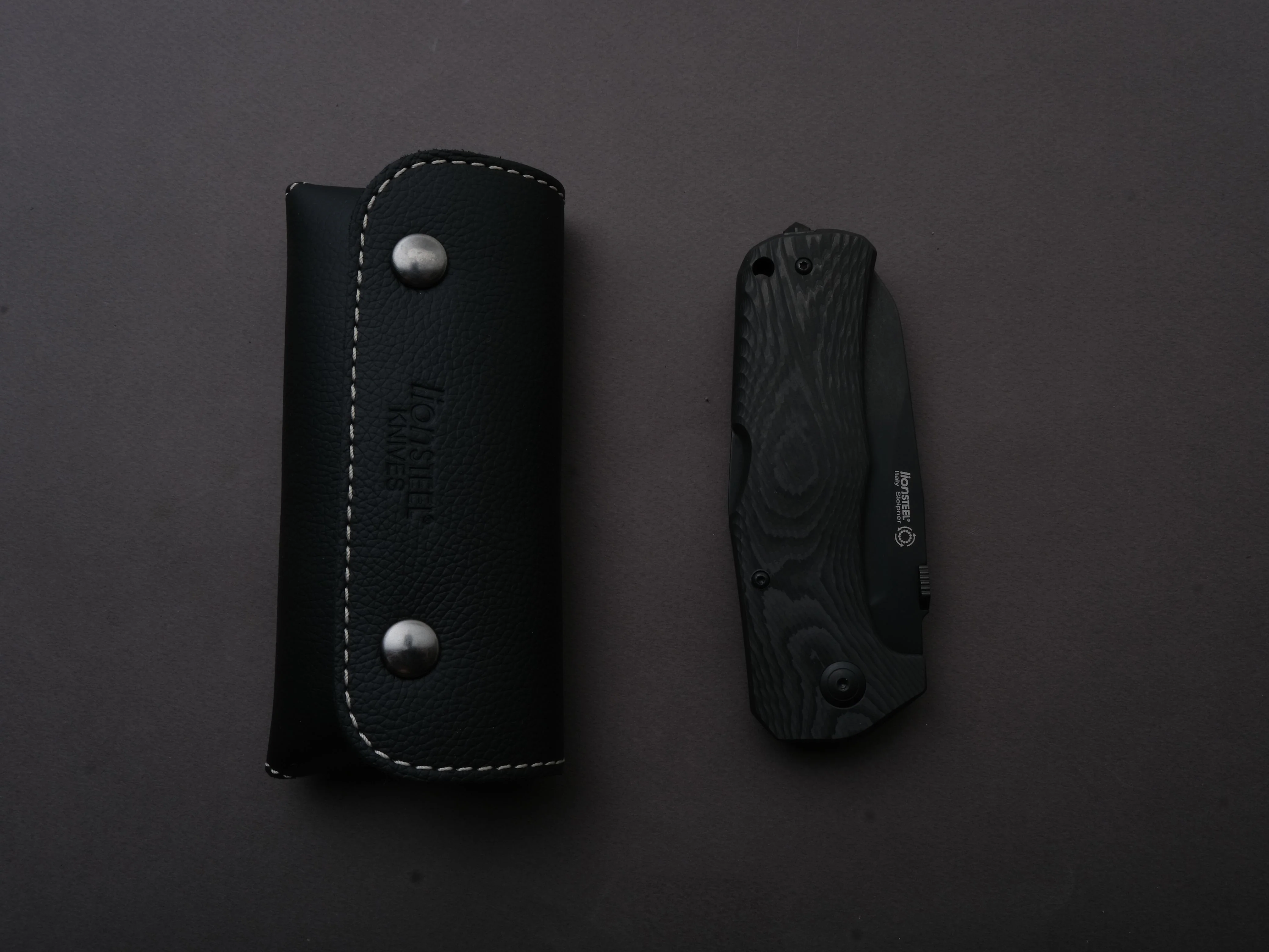 lionSTEEL - SOLID Folding Knife - TM1 - 90mm - Sleipner - Lock Back - Black Micarta - Mil Spec - Image 3
