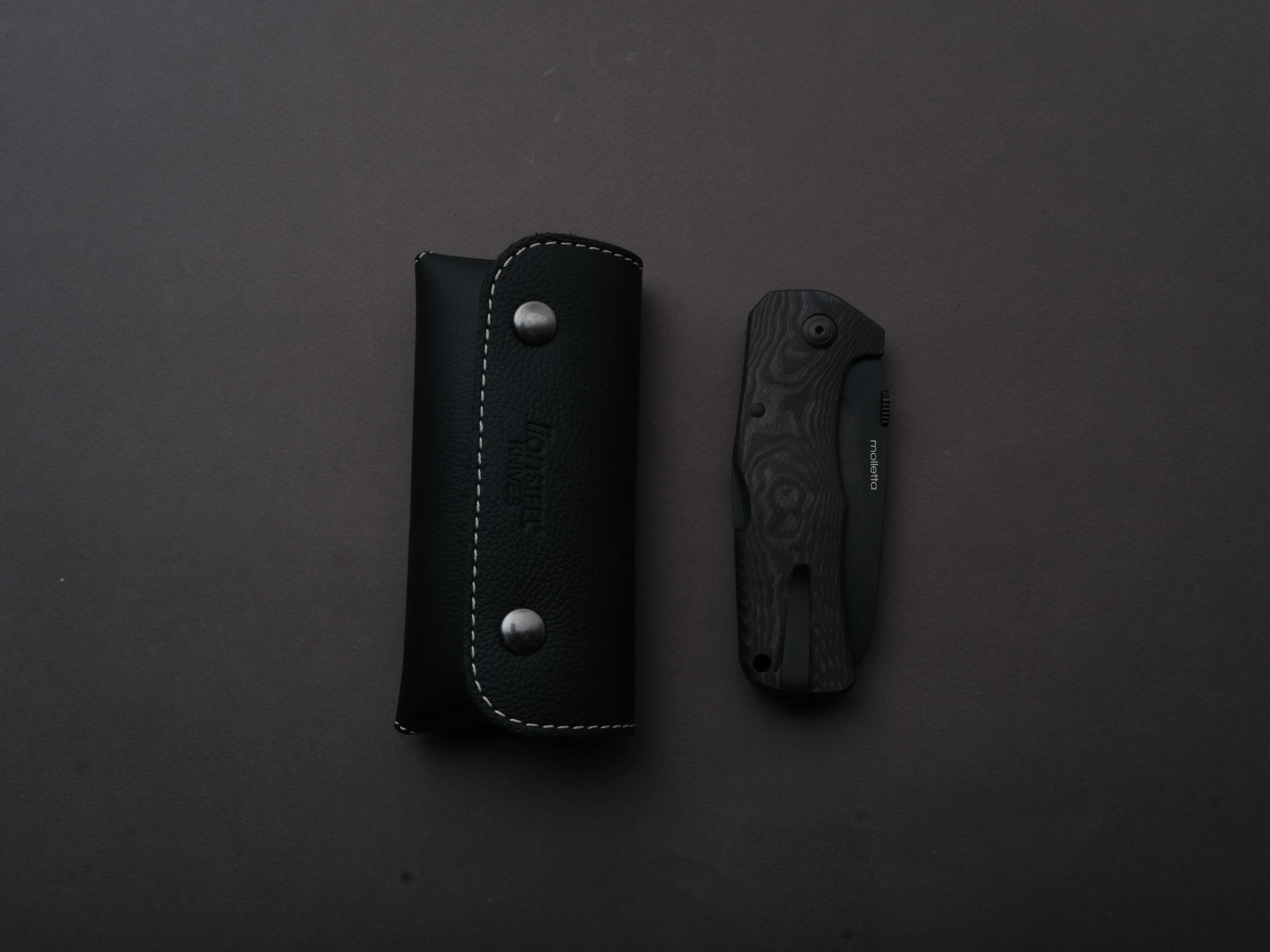 lionSTEEL - SOLID Folding Knife - TM1 - 90mm - Sleipner - Lock Back - Black Micarta - Mil Spec - Image 4