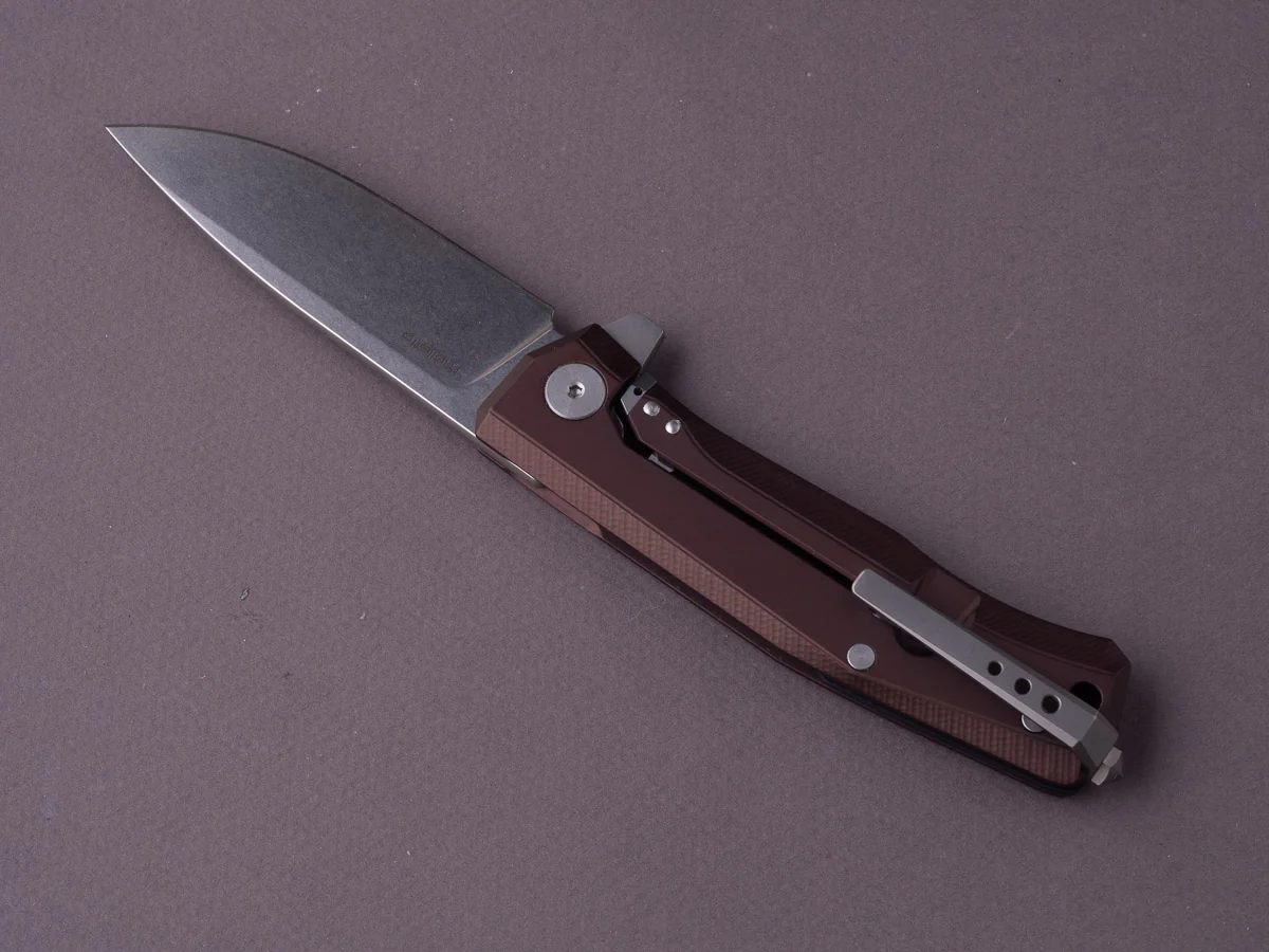 lionSTEEL - Folding Knife - Frame Lock - MYTO - M390 - 85mm - Earth Brown Aluminum - Image 5