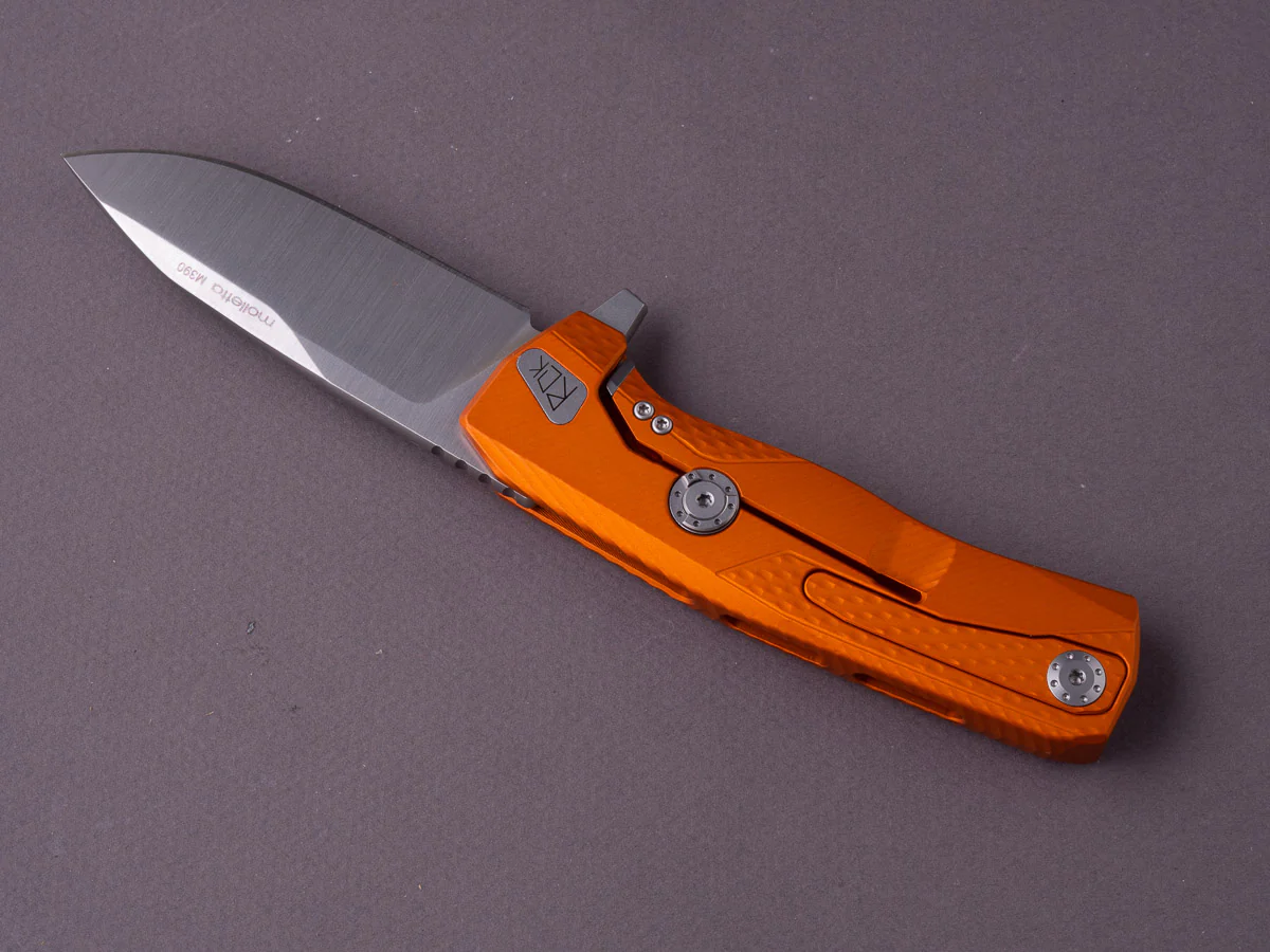 lionSTEEL - SOLID Folding Knife - Frame Lock - ROK - M390 - 85mm - Orange Aluminum - Image 4