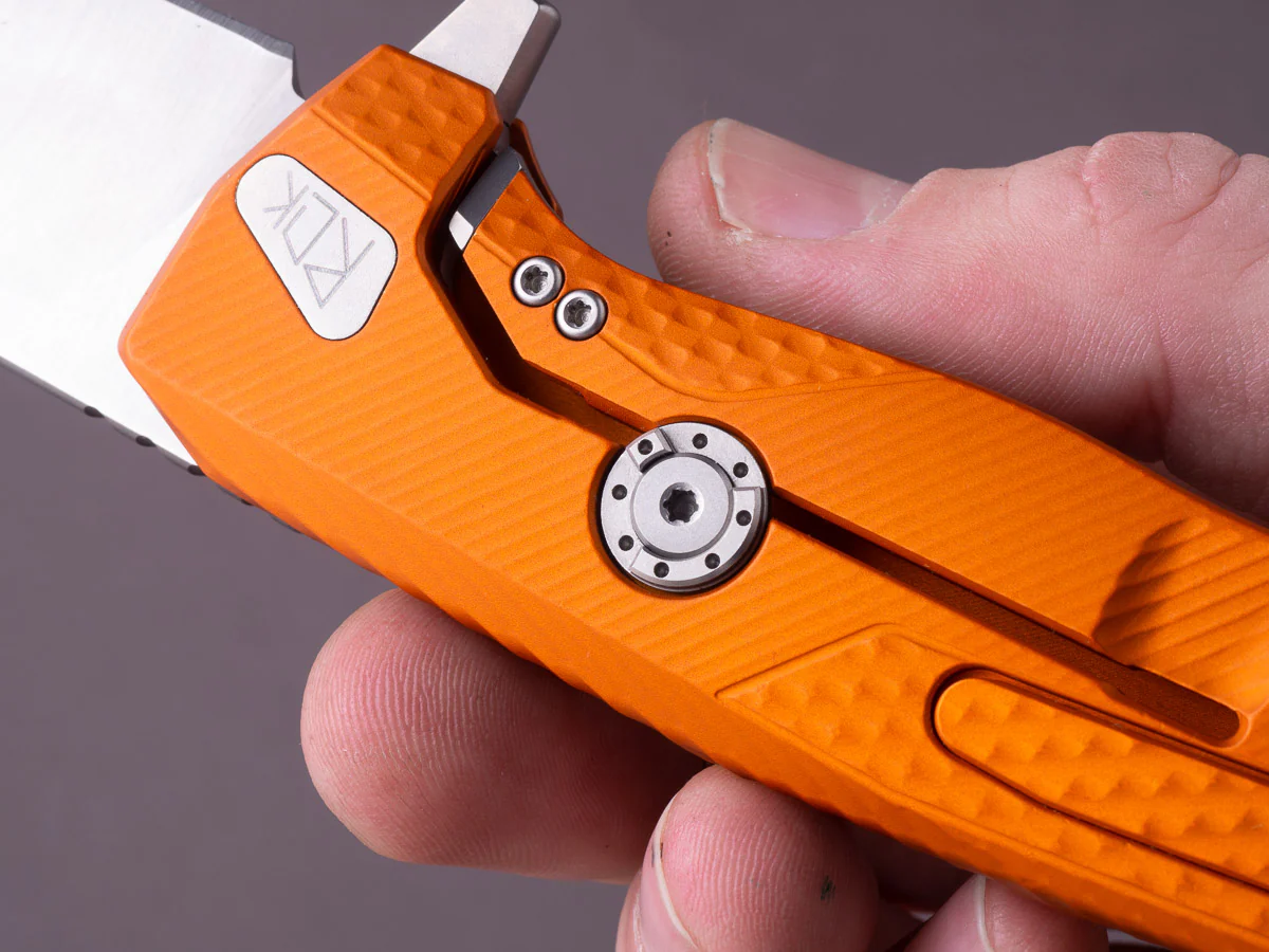 lionSTEEL - SOLID Folding Knife - Frame Lock - ROK - M390 - 85mm - Orange Aluminum - Image 5