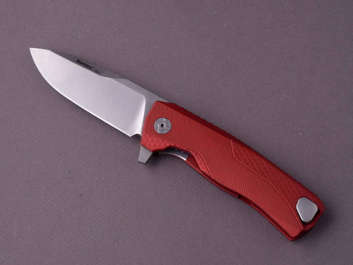 lionSTEEL - SOLID Folding Knife - Frame Lock - ROK - M390 - 85mm- Red Aluminum
