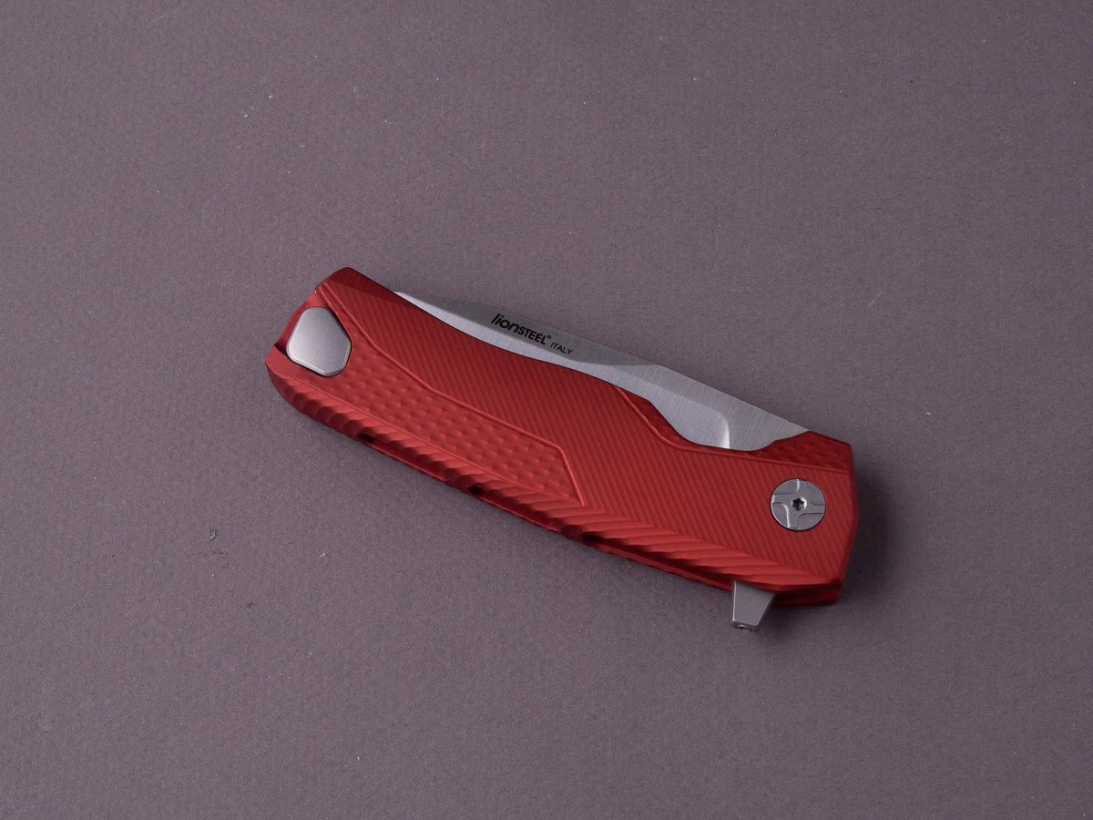 lionSTEEL - SOLID Folding Knife - Frame Lock - ROK - M390 - 85mm- Red Aluminum - Image 3
