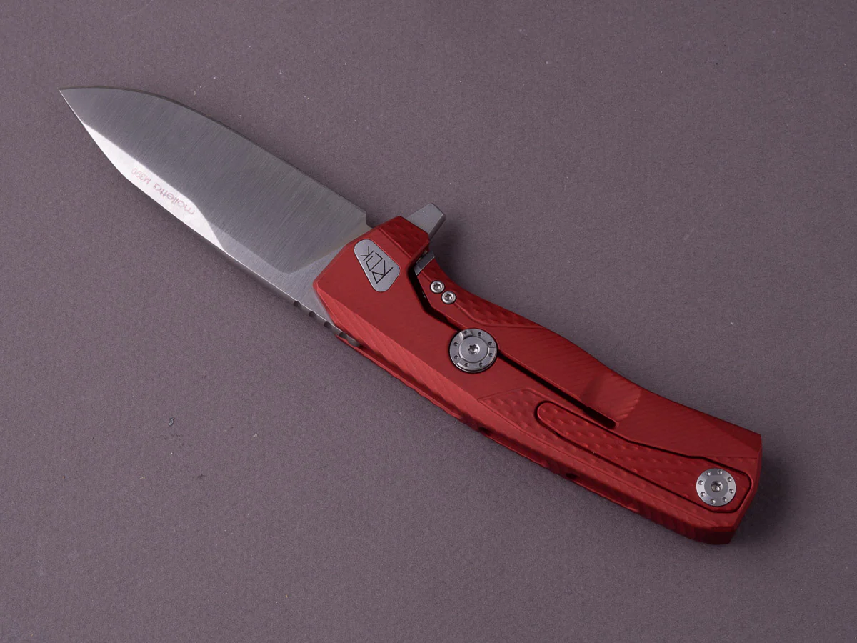 lionSTEEL - SOLID Folding Knife - Frame Lock - ROK - M390 - 85mm- Red Aluminum - Image 4