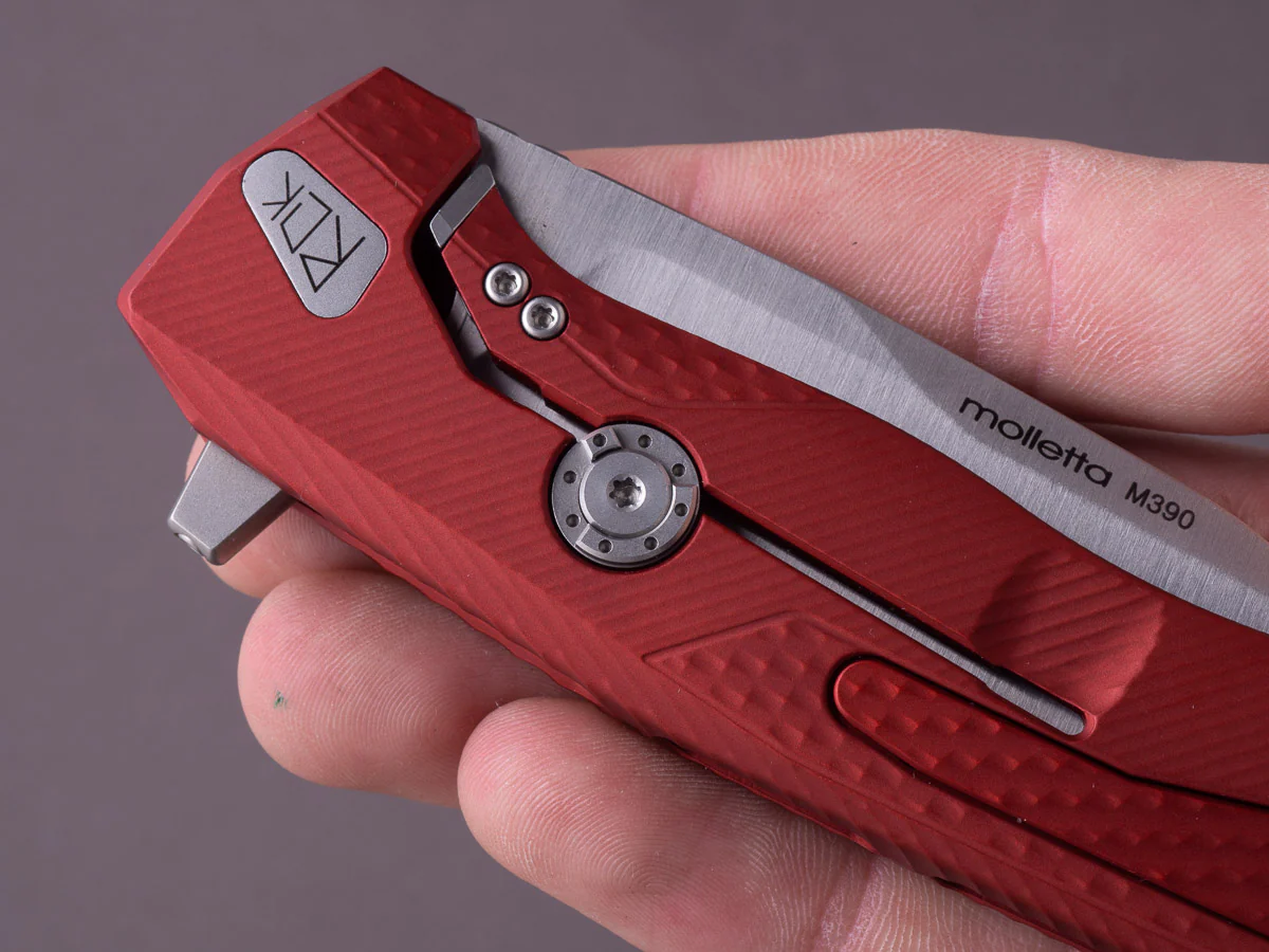 lionSTEEL - SOLID Folding Knife - Frame Lock - ROK - M390 - 85mm- Red Aluminum - Image 9