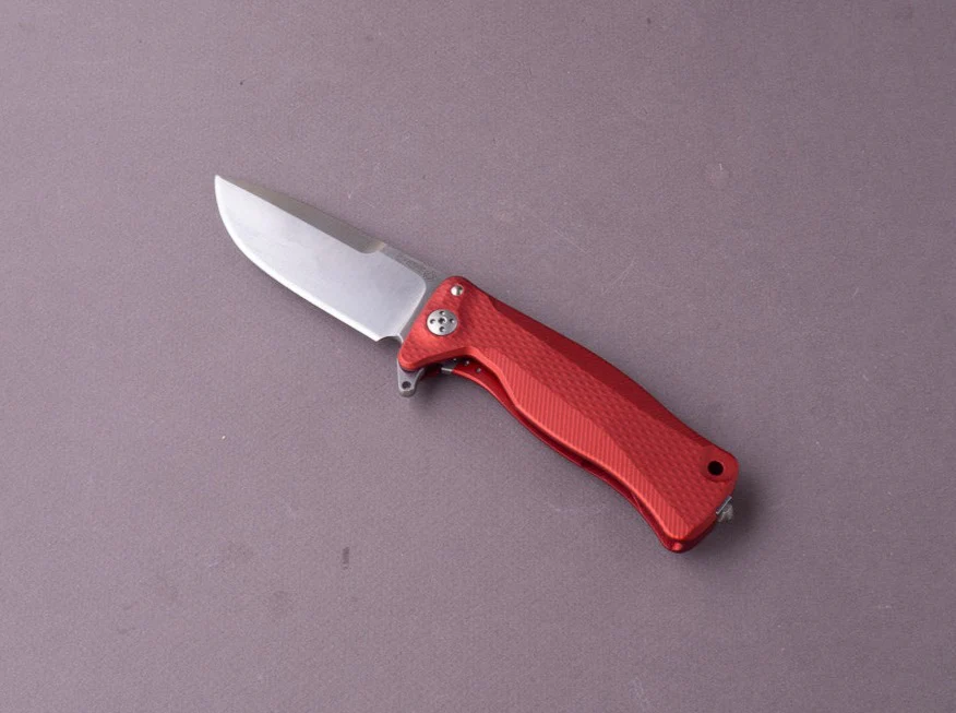 lionSTEEL - SOLID Folding Knife - SR11 - Sleipner - 90mm - Red Aluminum