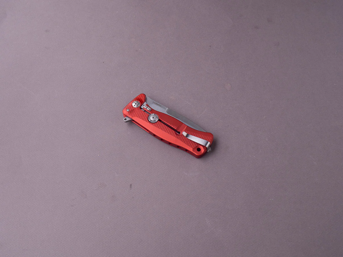 lionSTEEL - SOLID Folding Knife - SR11 - Sleipner - 90mm - Red Aluminum - Image 4