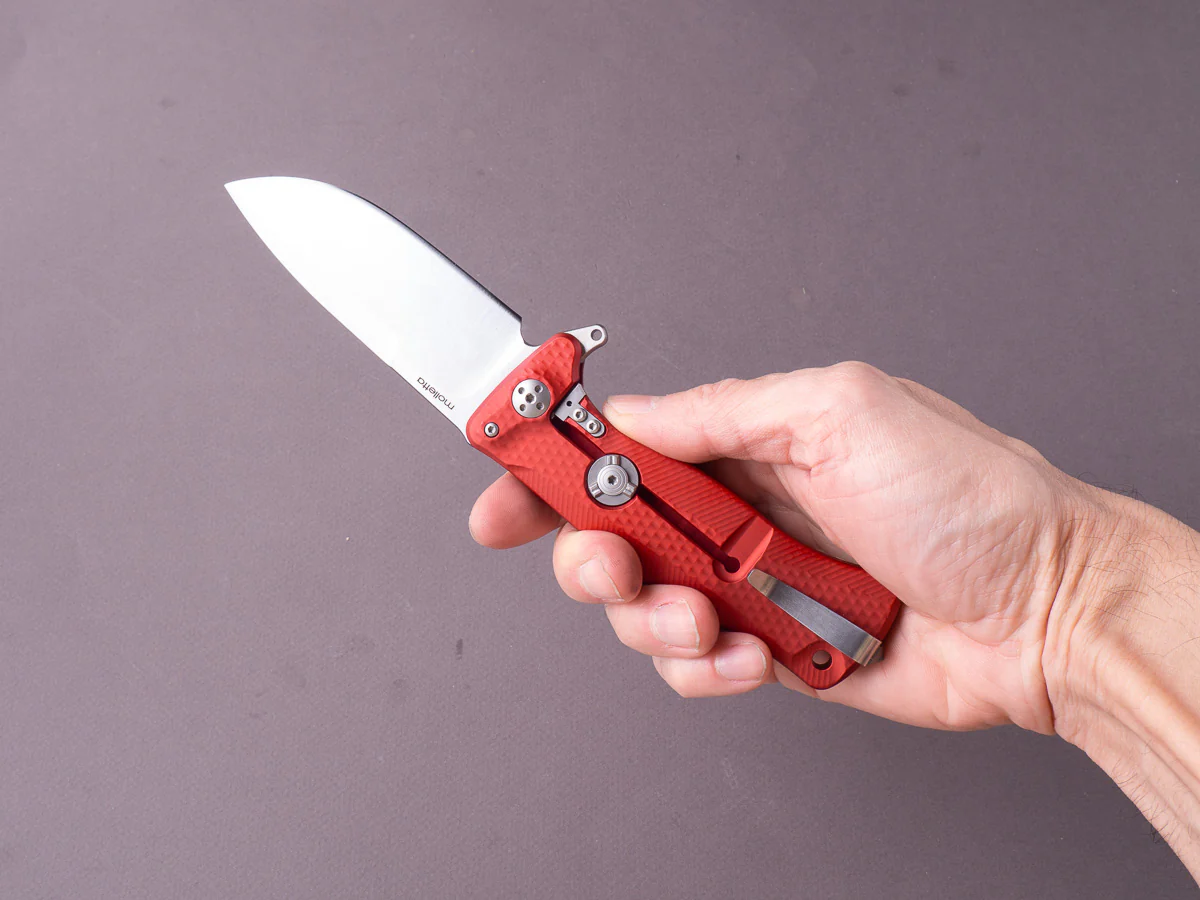 lionSTEEL - SOLID Folding Knife - SR11 - Sleipner - 90mm - Red Aluminum - Image 7