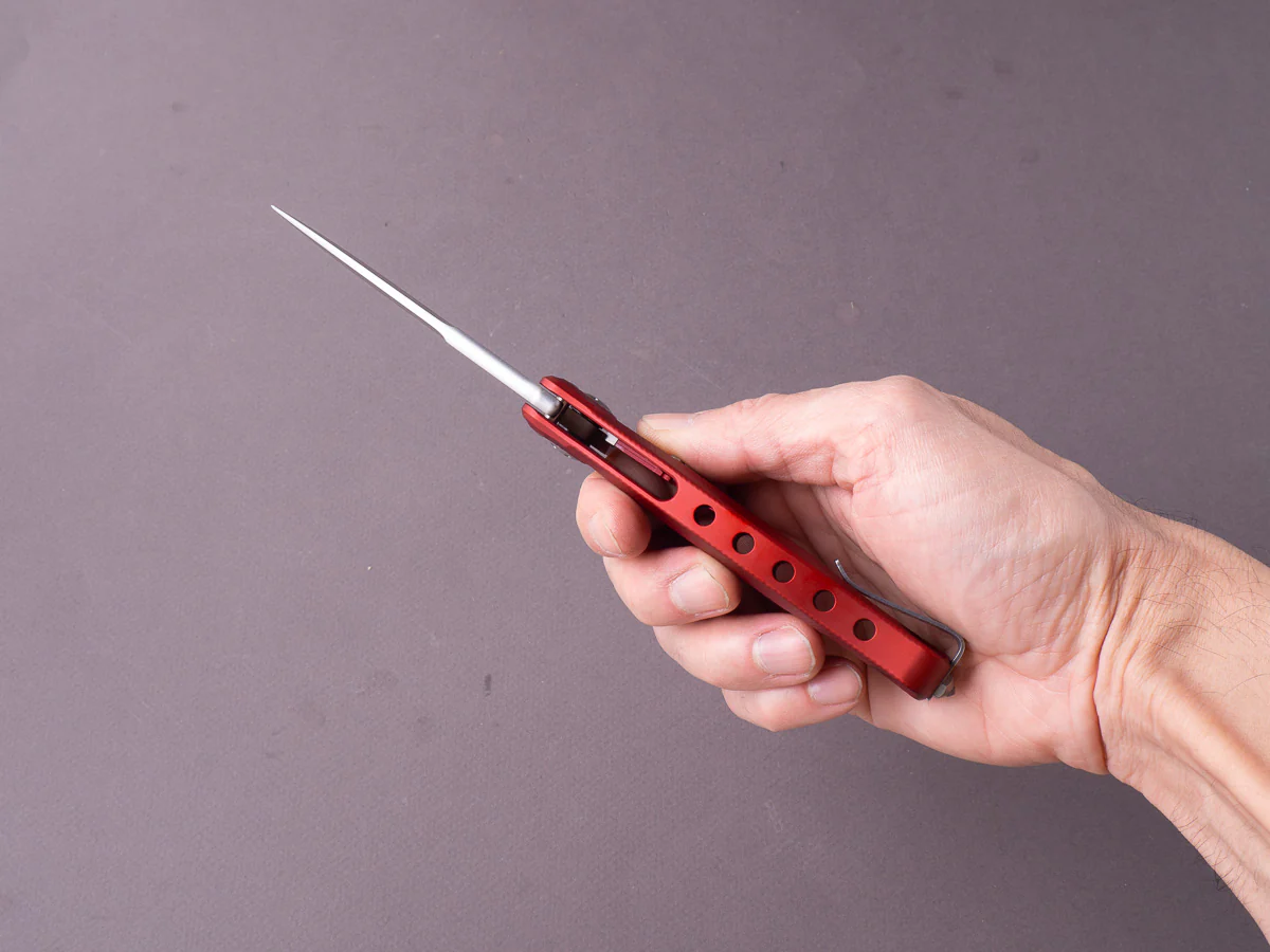 lionSTEEL - SOLID Folding Knife - SR11 - Sleipner - 90mm - Red Aluminum - Image 8