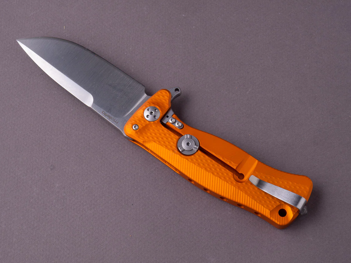 lionSTEEL - SOLID Folding Knife - SR11 - Sleipner - 90mm - Orange Handle - Image 2
