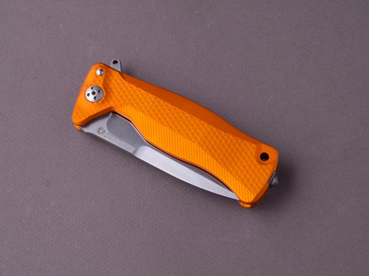 lionSTEEL - SOLID Folding Knife - SR11 - Sleipner - 90mm - Orange Handle - Image 4