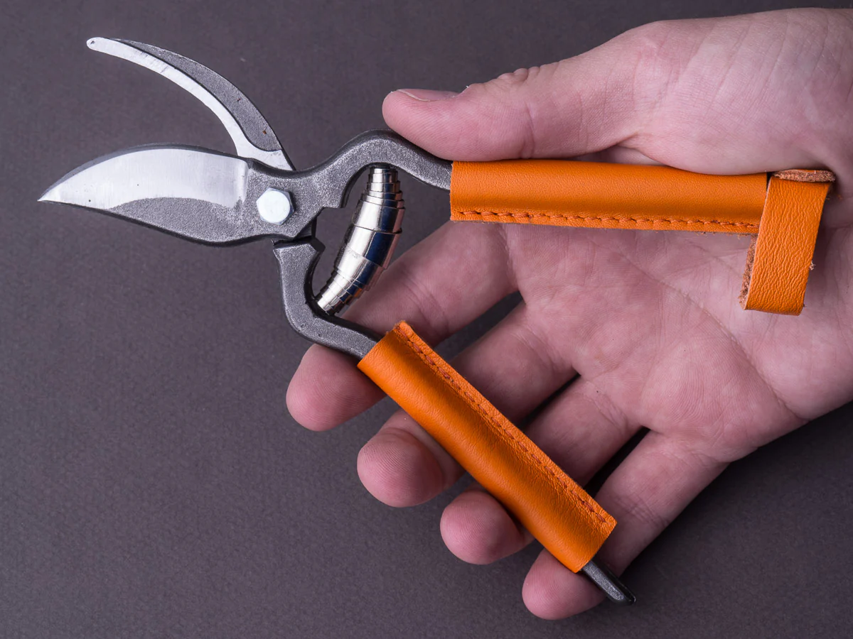 Locau - Garden Shears - Stainless - Orange Leather Handle - Image 7