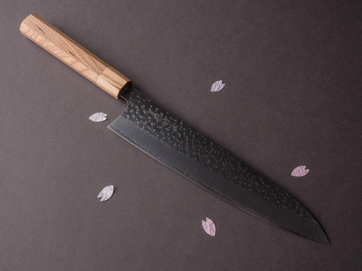 Makoto Kurosaki - Sakura - Tsuchime - SG2 - 240mm - Gyuto - Cherry Handle - Image 2