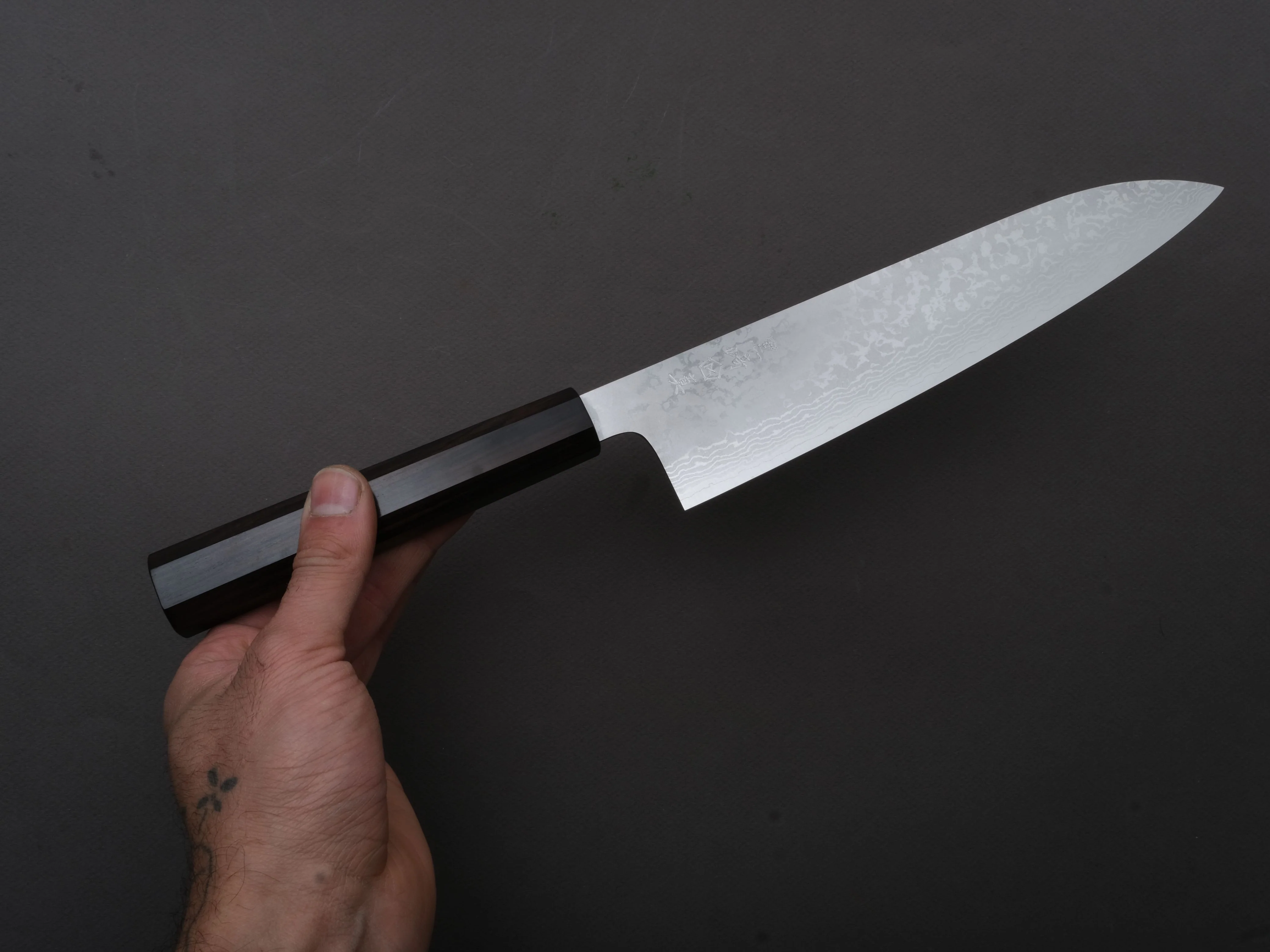 Makoto Kurosaki - VG7 - Damascus - Gyuto - 210mm - Ebony Handle - Image 3