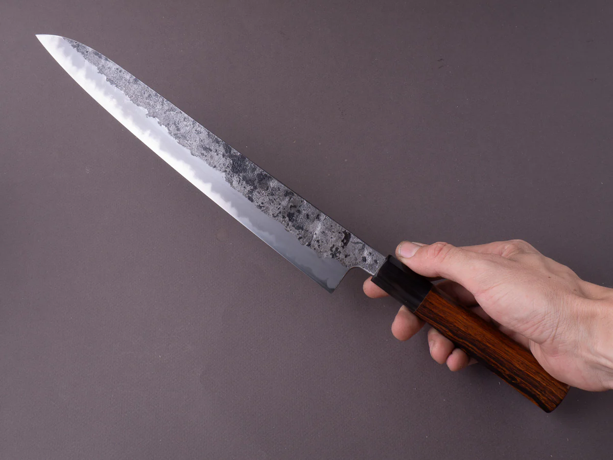 Merion Forge - Wrought Iron - 1.2562 W - 285mm Sujihiki - Ironwood Wa Handle - Image 6