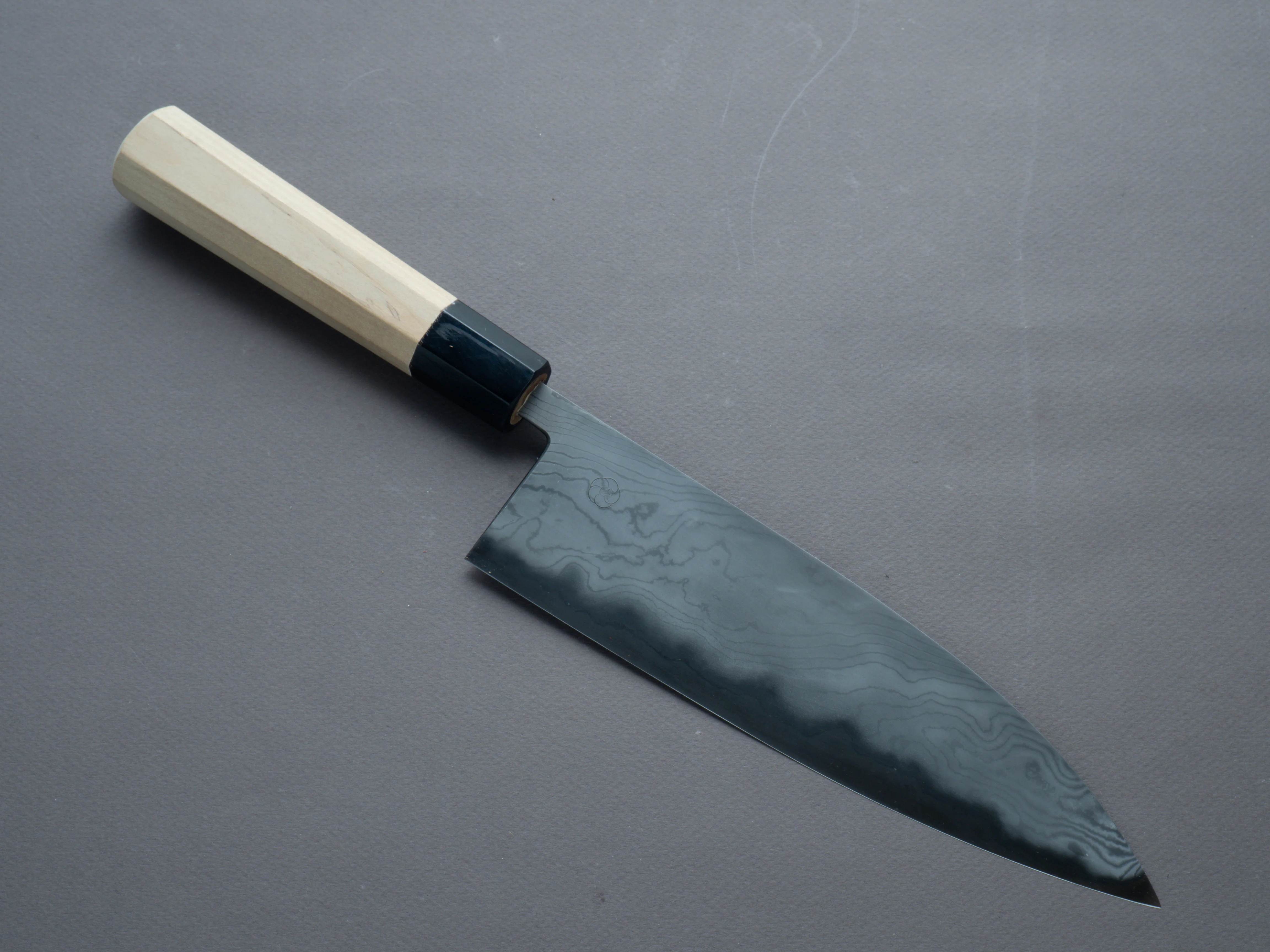 Miyazaki Kajiya - Hineri Damascus - Blue #1 - 210mm - Gyuto - Magnolia Handle