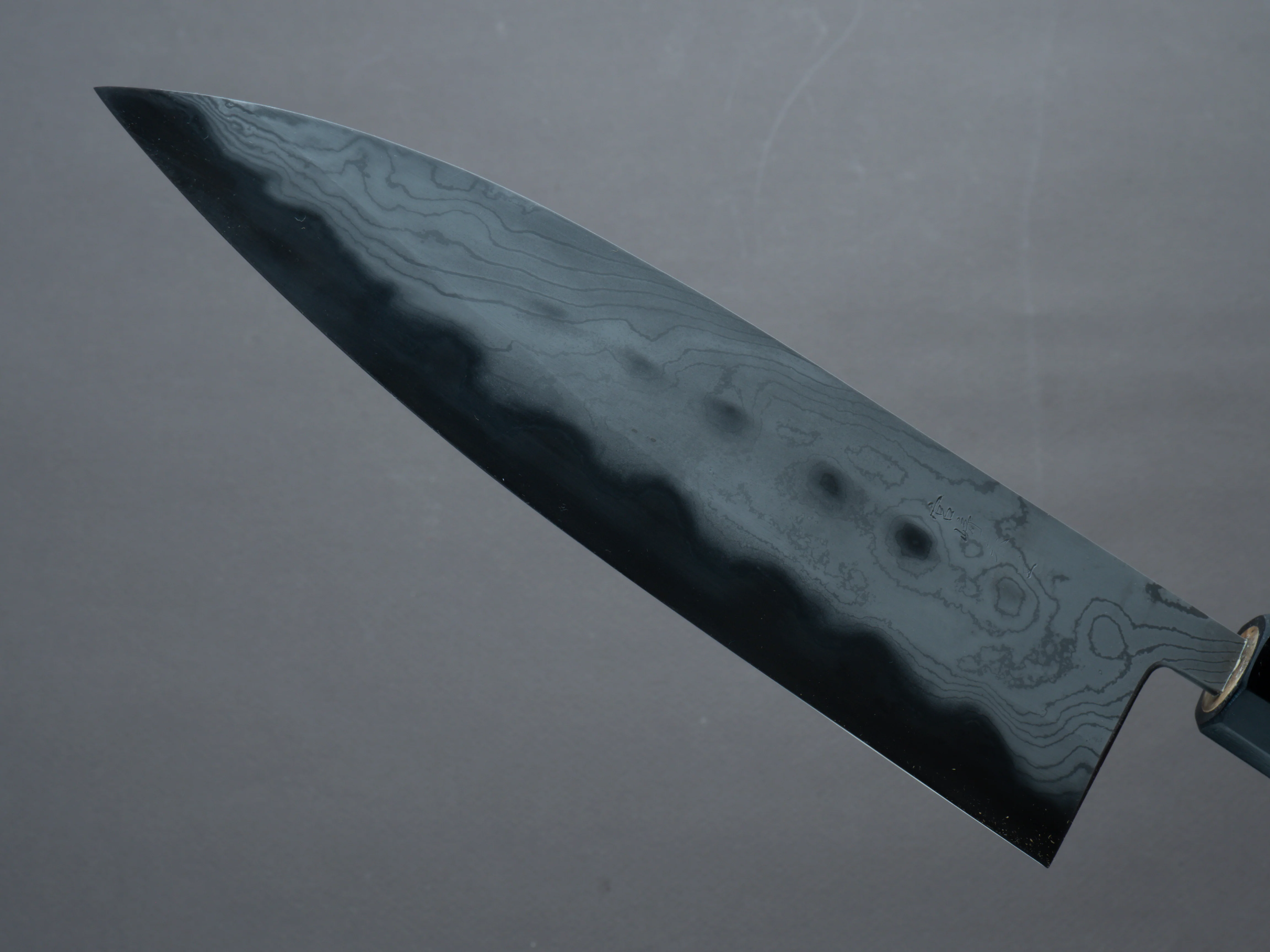 Miyazaki Kajiya - Hineri Damascus - Blue #1 - 210mm - Gyuto - Magnolia Handle - Image 3