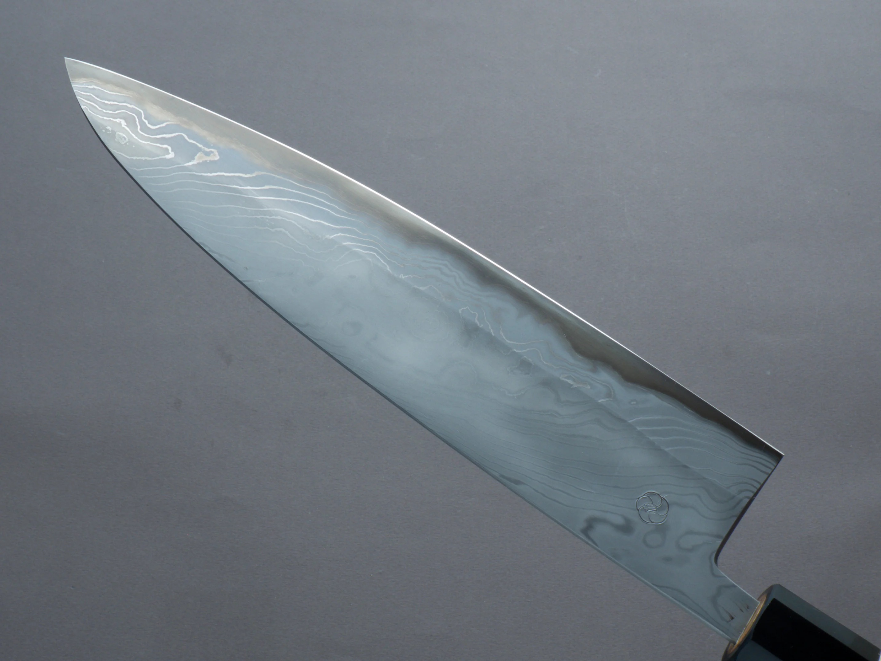 Miyazaki Kajiya - Hineri Damascus - Blue #1 - 240mm - Gyuto - Magnolia Handle - Image 4