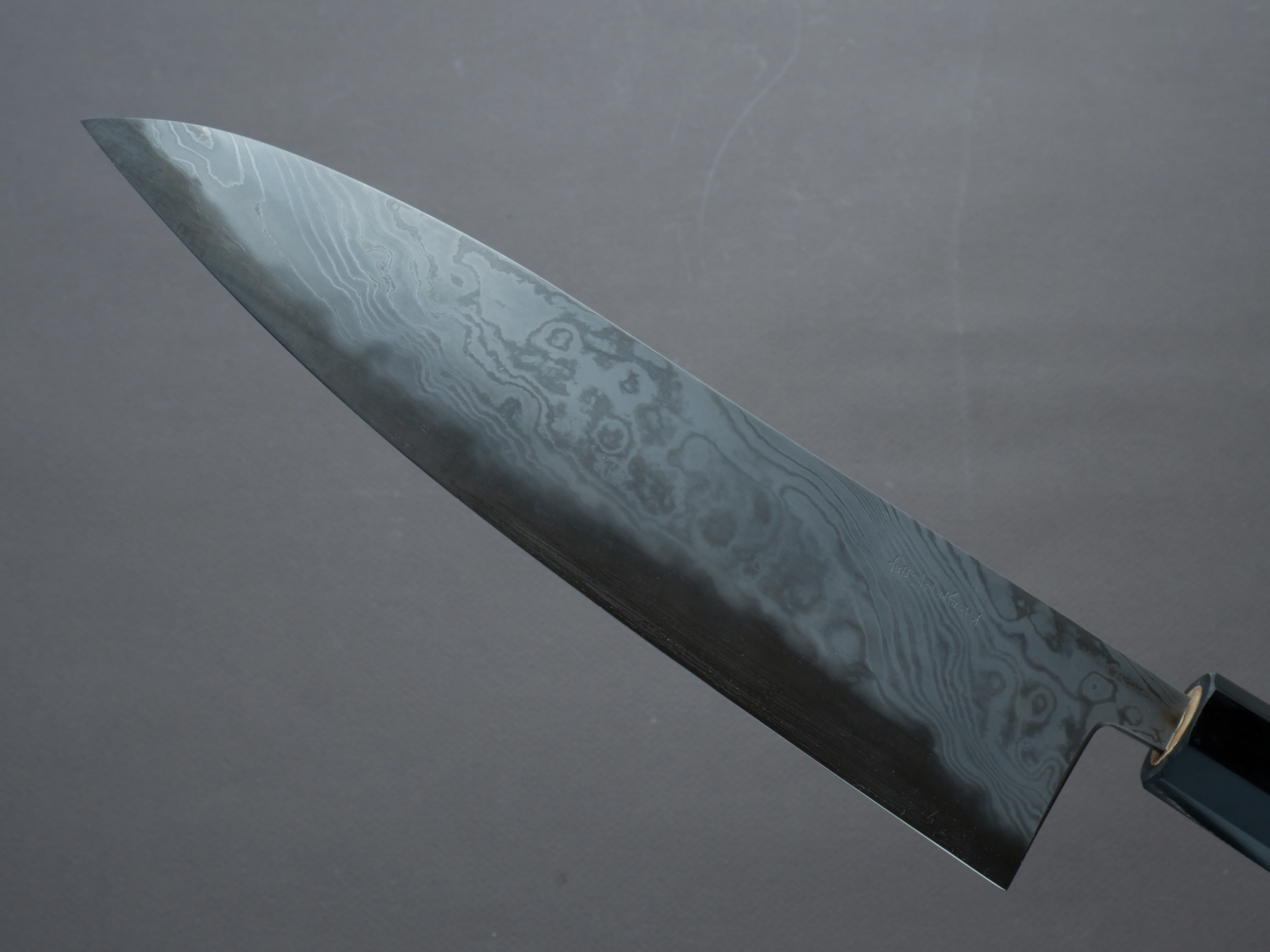 Miyazaki Kajiya - Hineri Damascus - Blue #2 - 240mm - Gyuto - Magnolia Handle - Image 3