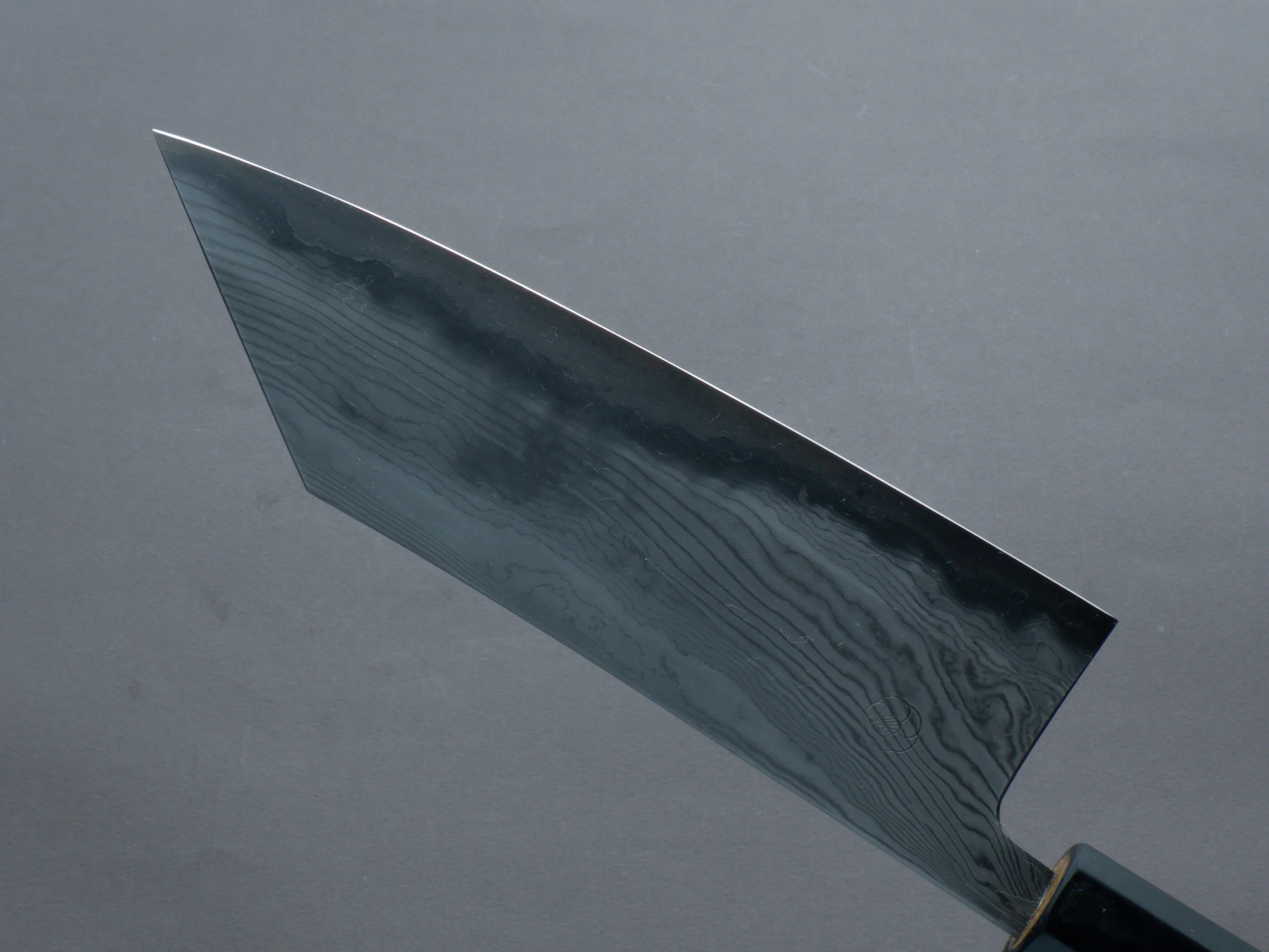 Miyazaki Kajiya - Hineri Damascus - Blue #2 - Tsubaki - 180mm - Magnolia Handle - Image 4