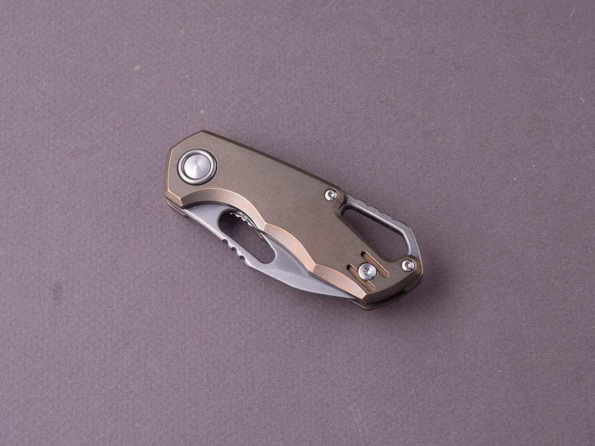 MKM - Folding Knife - ISONZO - Liner Lock - M390 - 50mm - Bronze Titanium Handle - Drop Point