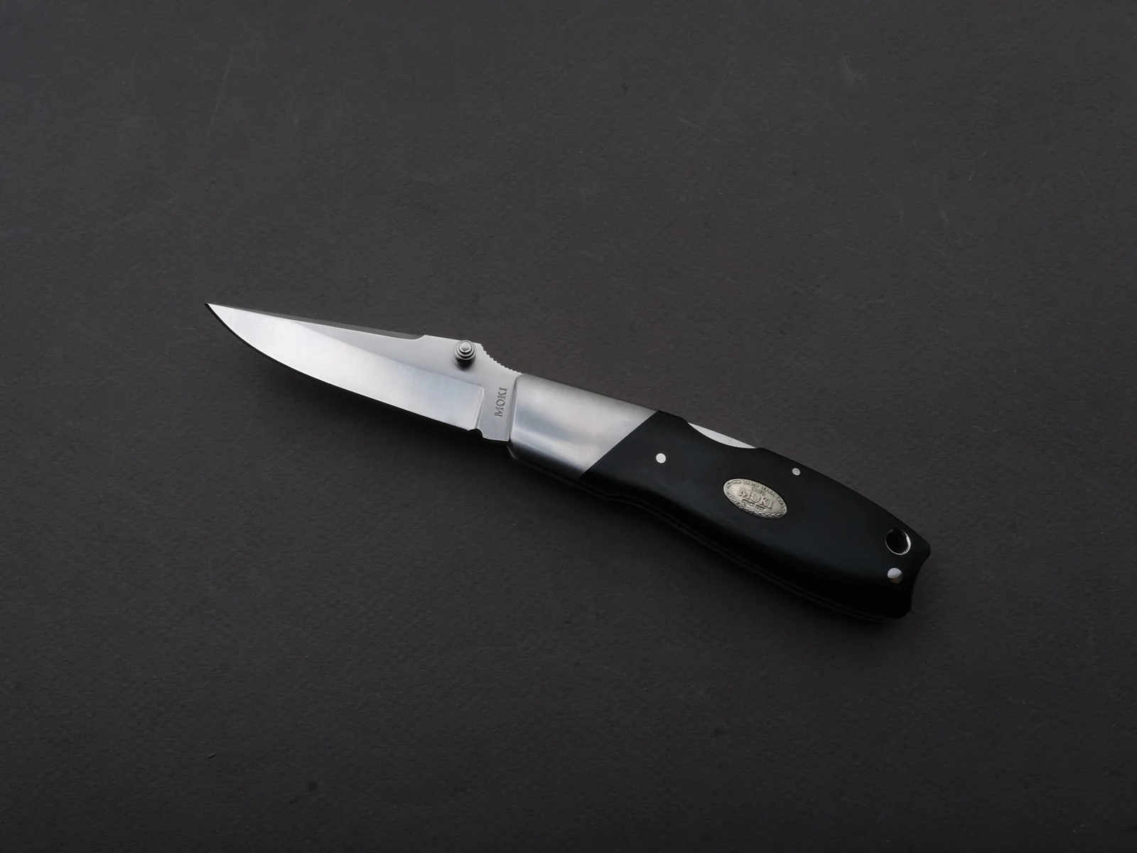 MOKI - Folding Knife - Kingfisher - Lockback - 70mm - Linen Micarta Handle - Image 2