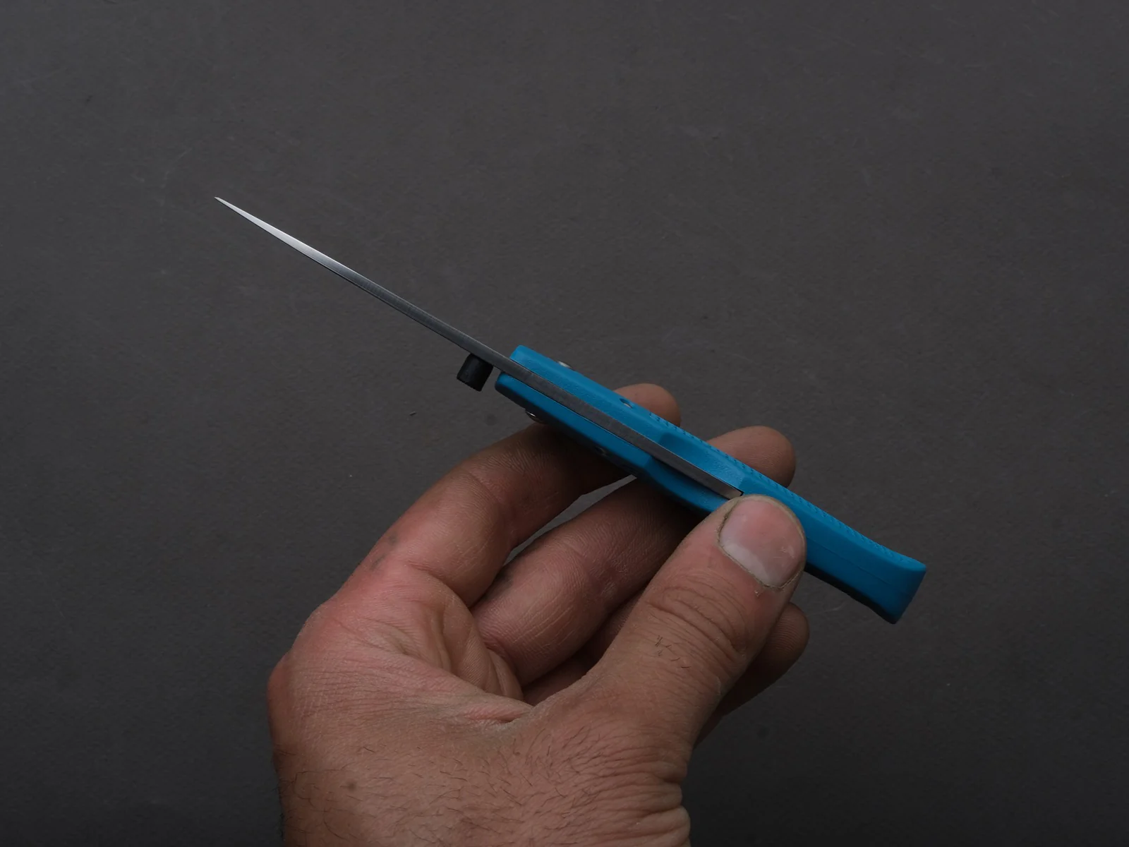 Moki - Folding - Coupe - Lock back - AUS-8 - 54mm - Grayish Blue Grilon Handle - Image 4