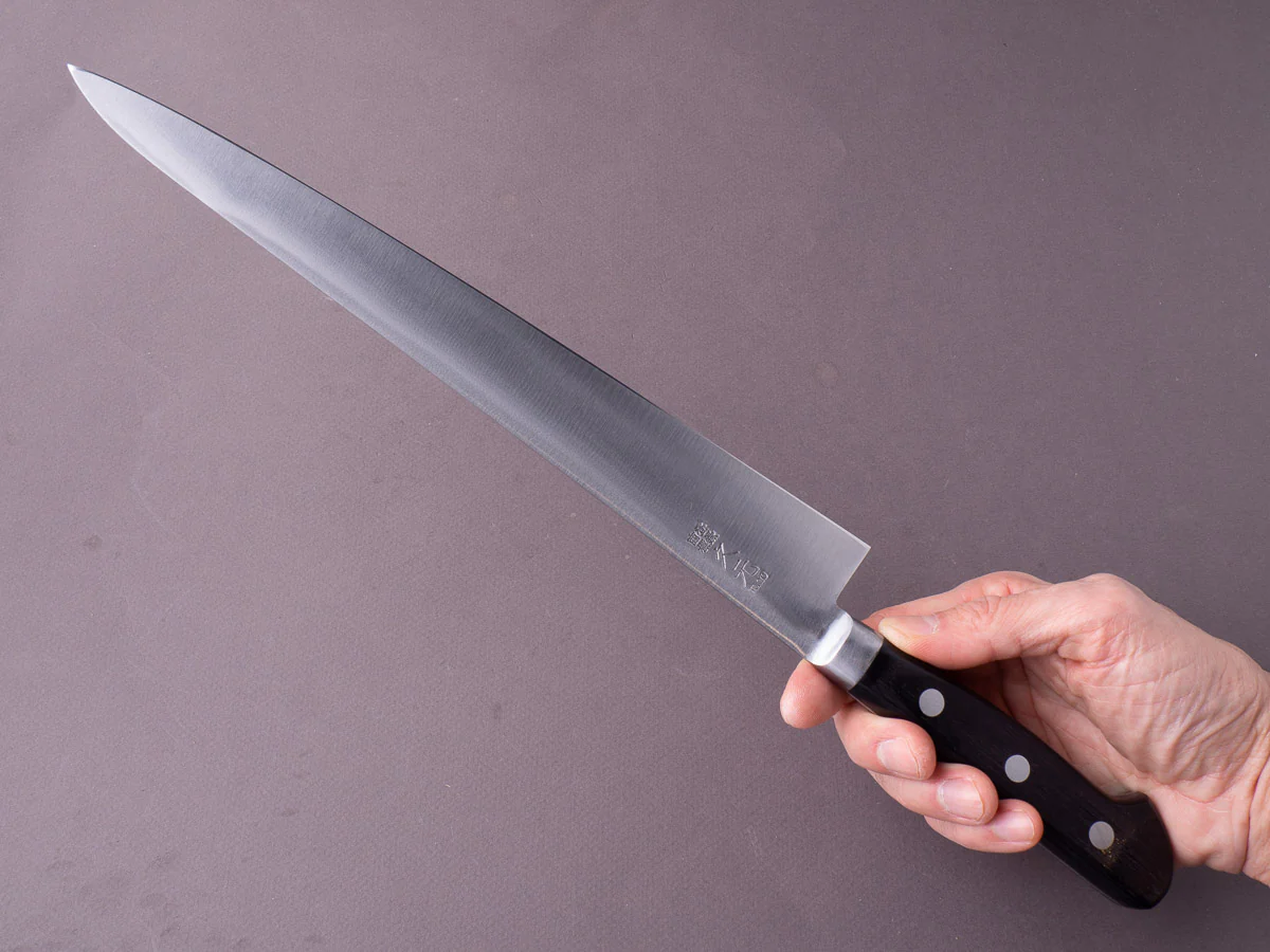 Morihei - Hisamoto Hagane - 270mm Sujihiki - Western Pakka Handle - Image 7